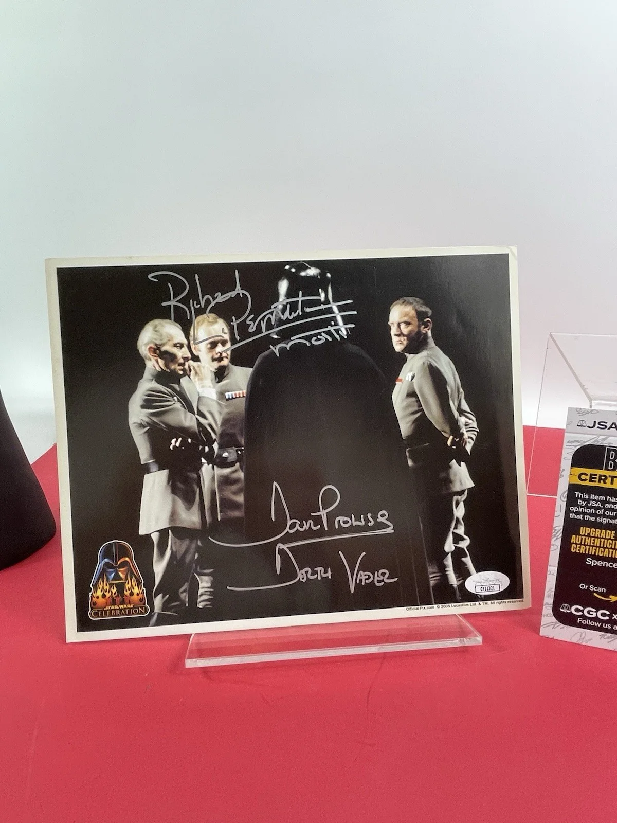 David Prowse & Richard LeParamentier Signed 8x10 JSA Cert SWC III Official Pix, изображение 2