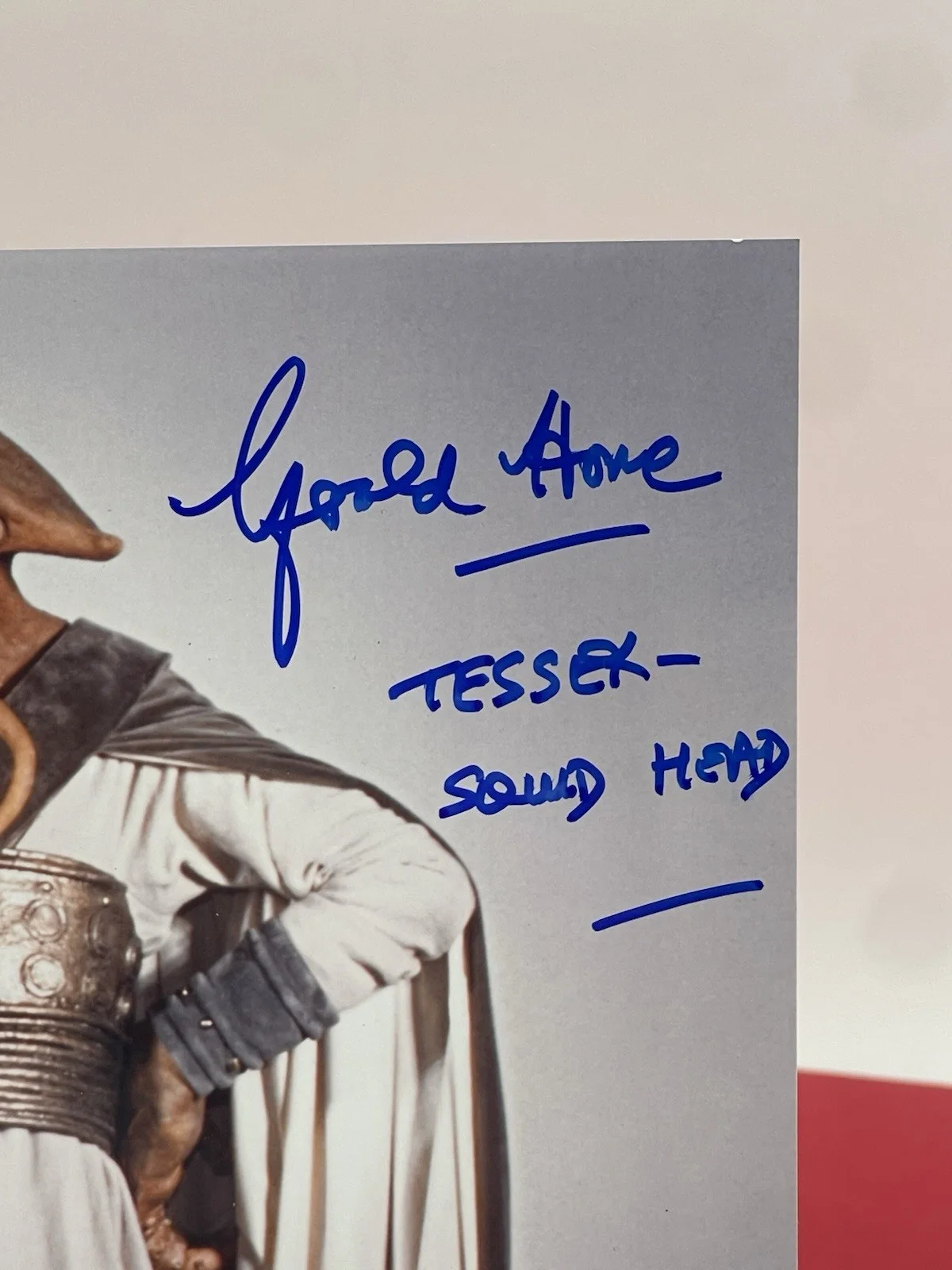 Sean Crawford — Gerald Home (RIP) Tessek Squid Head Signed 8x10 Photo Star Wars JSA Cert, image 2
