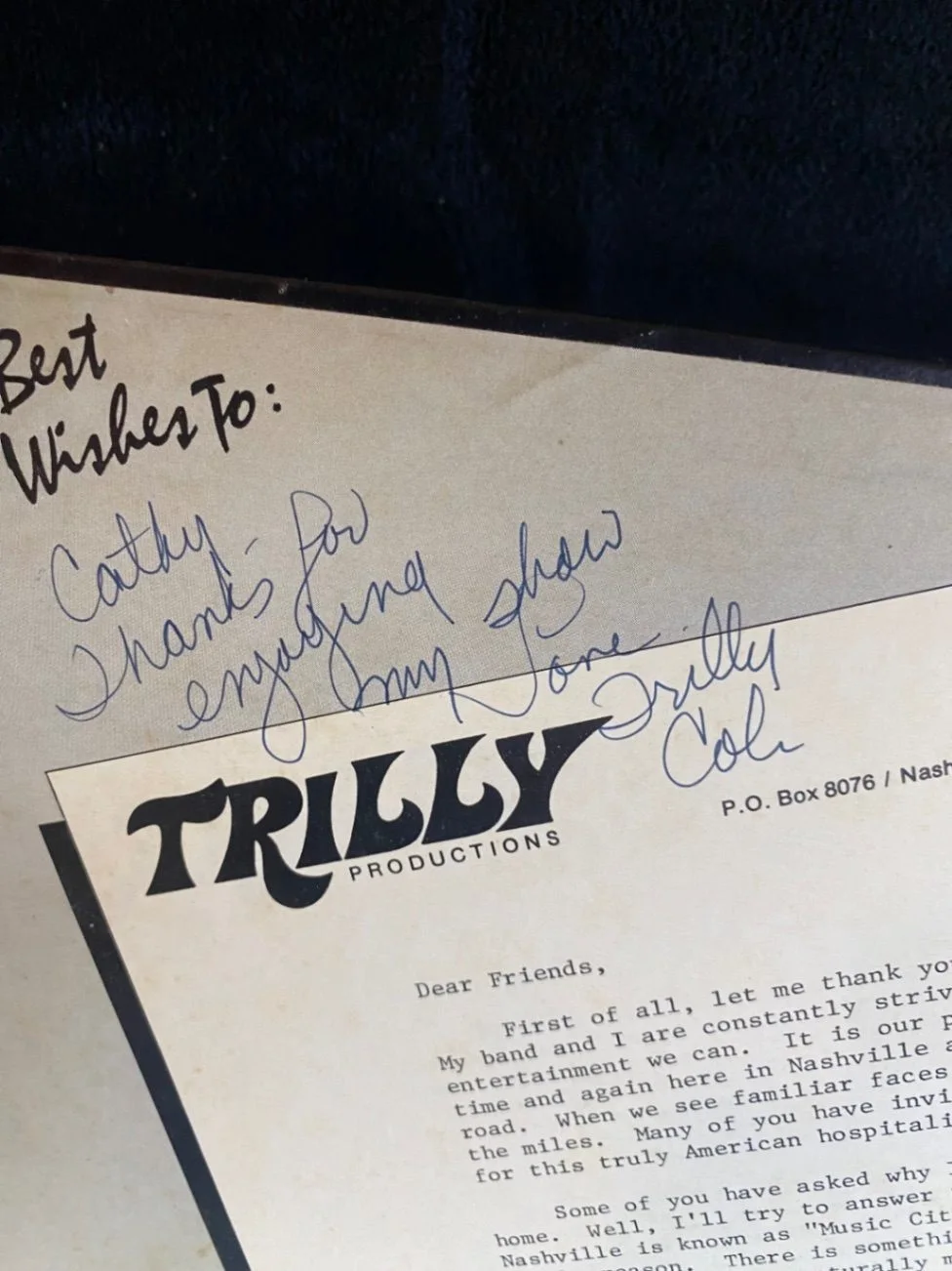 Trilly Cole In Nashville Autographed Signed LP Album Vinyl Record Country Music, изображение 3
