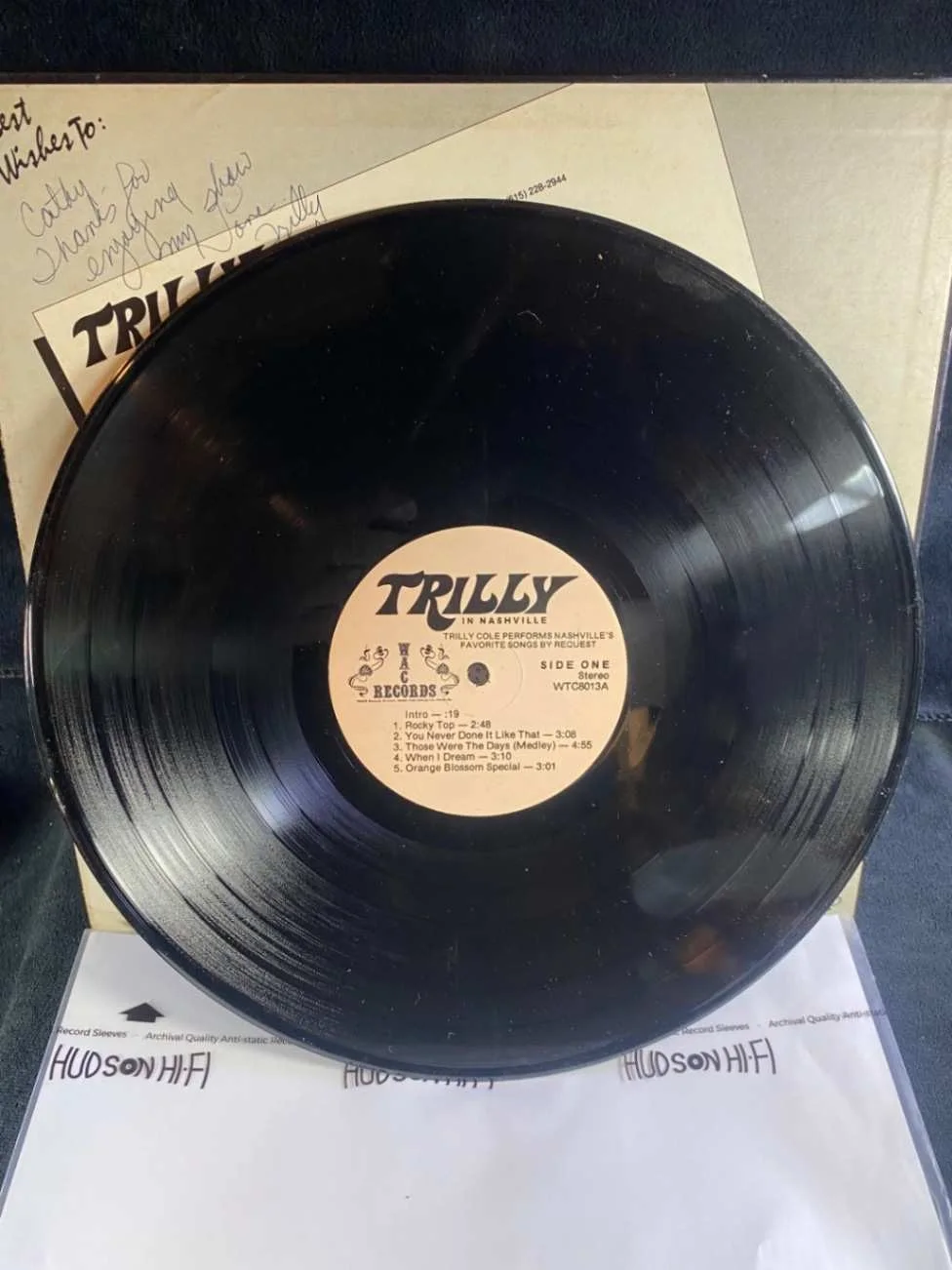 Trilly Cole In Nashville Autographed Signed LP Album Vinyl Record Country Music, изображение 4