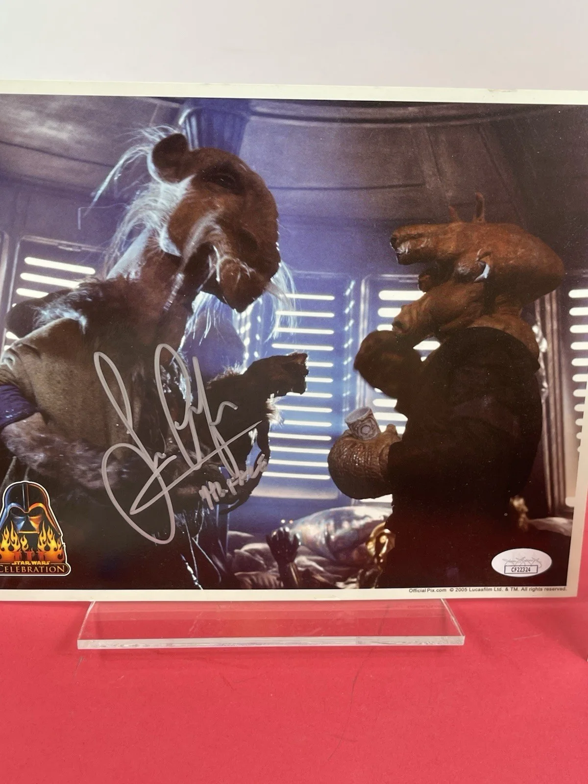 Sean Crawford — Sean Crawford Yak Face Signed 8x10 Photo Offical Pix SWCIII Star Wars JSA Cert, изображение 2