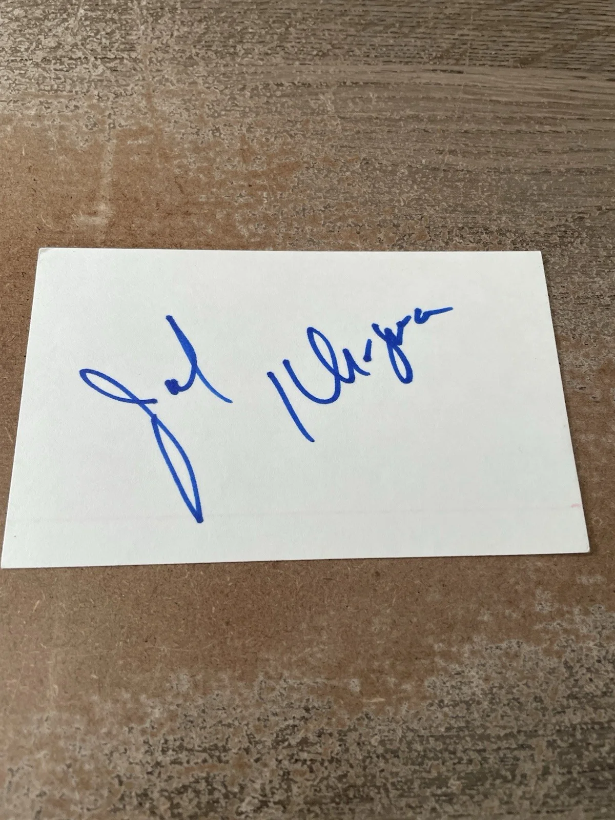 Jack Klugman — Jack Klugman Signed Autographed 3x5 Index Card - Odd Couple Quincy M.E. Deceased