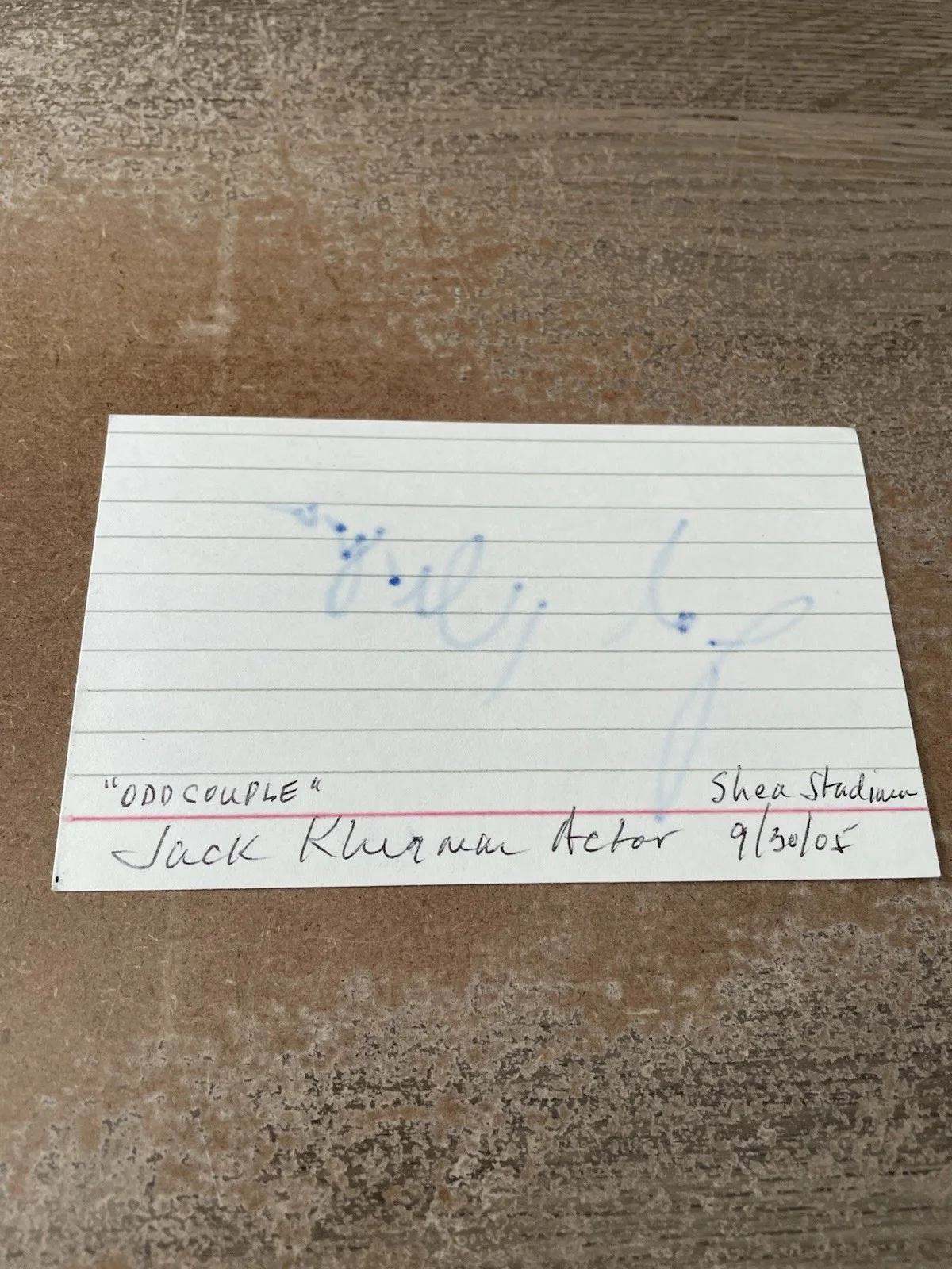 Jack Klugman — Jack Klugman Signed Autographed 3x5 Index Card - Odd Couple Quincy M.E. Deceased, изображение 2