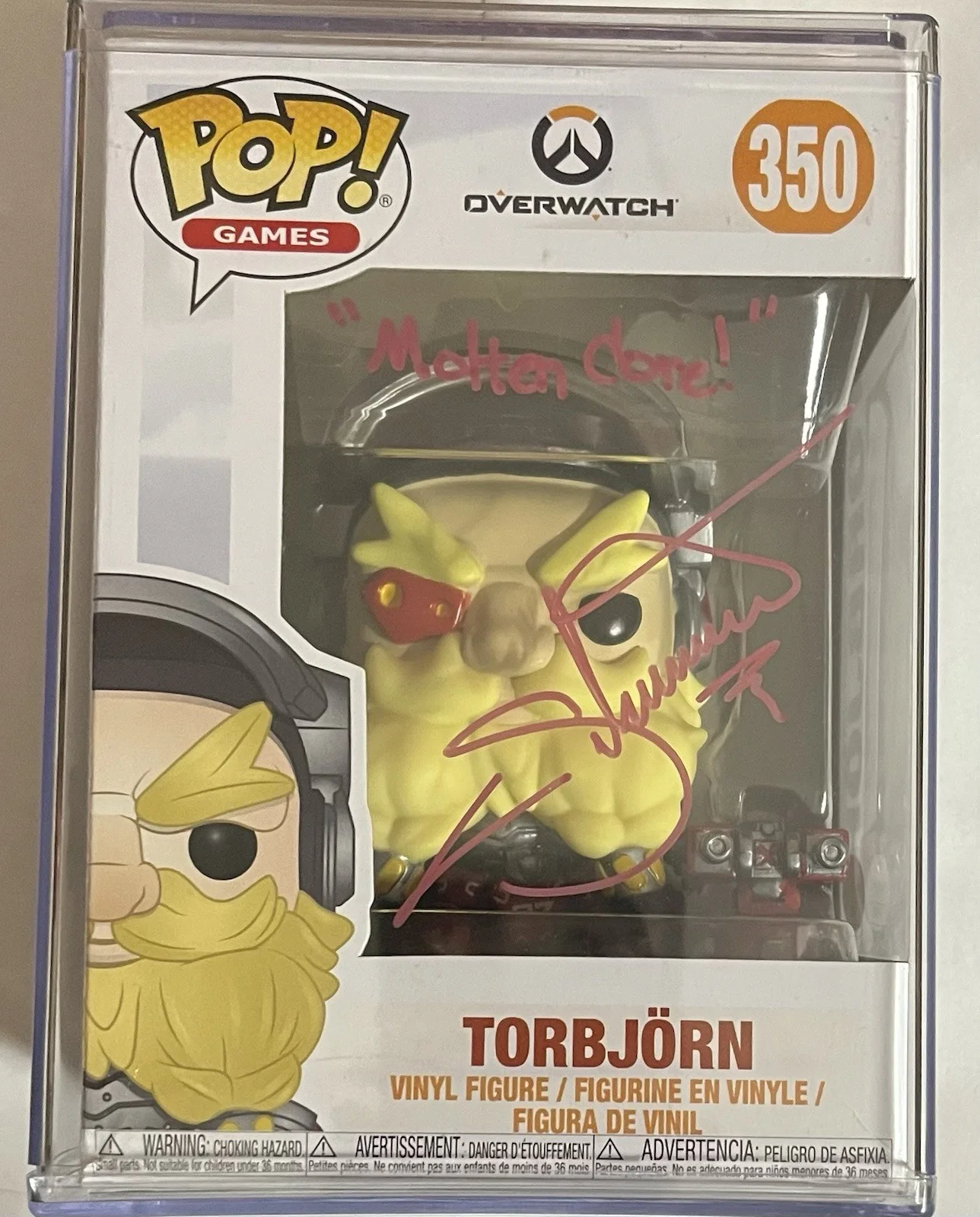 Keith Silverstein — Overwatch Torbjorn 2018 Funko Pop 350 Signed by Keith Silverstein With Quote., изображение 2