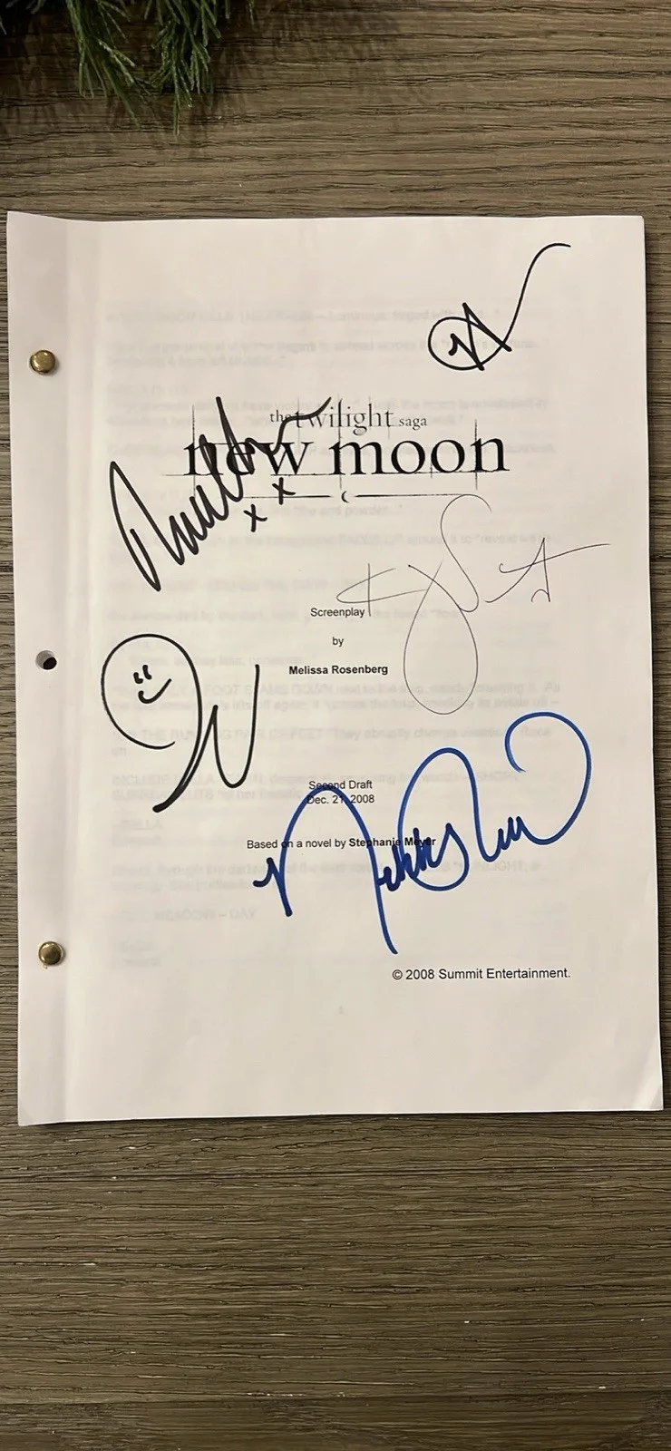 Major Cast — First & Second Draft Screenplays, Signed by Major Cast, COA, Vintage magazine, image 2