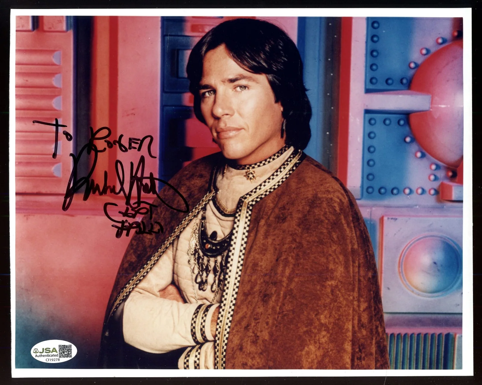 Richard Hatch — Battlestar Galactica Richard Hatch In Person Signed Autographed Photo JSA COA
