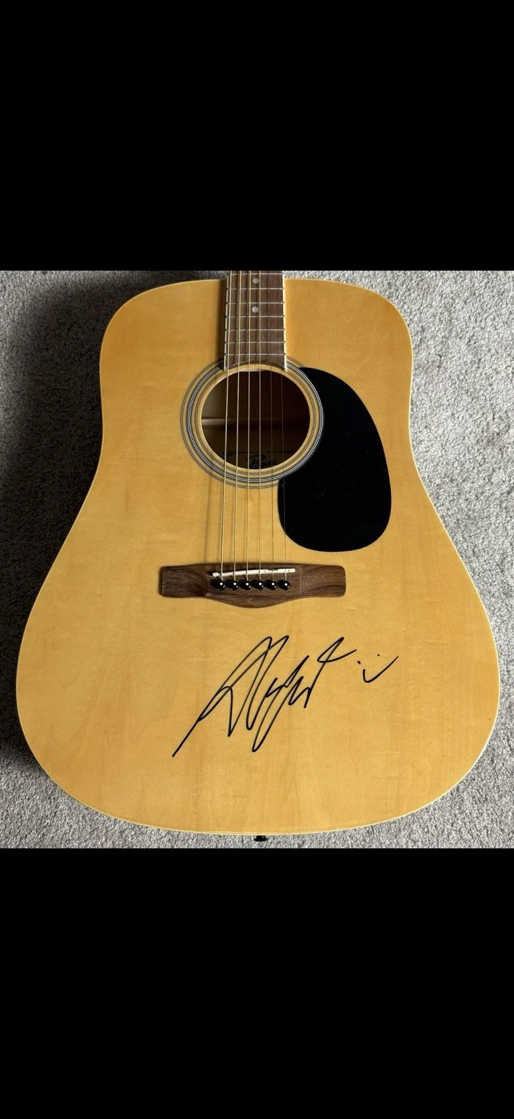 Alex Warren Music Superstar Signed Autographed Acoustic Guitar, изображение 2
