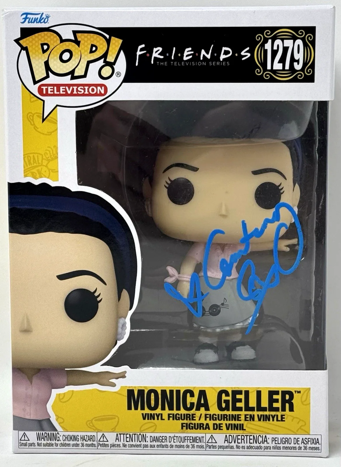 Courteney Cox — Courteney Cox Signed Friends Monica Geller Funko Pop #1279 Autograph Beckett COA