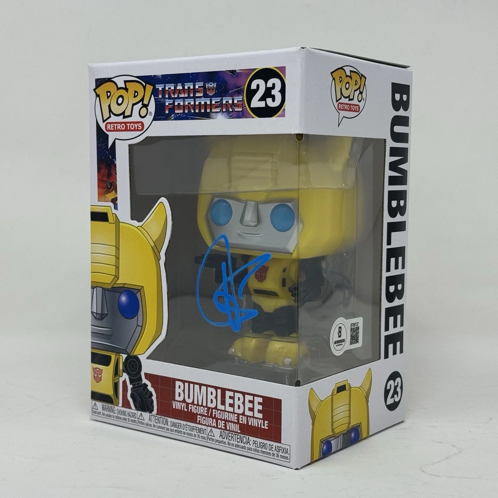 Shia LaBeouf — Shia LaBeouf Signed Autograph Transformers Bumblebee Funko Pop! #23 Beckett COA, изображение 3