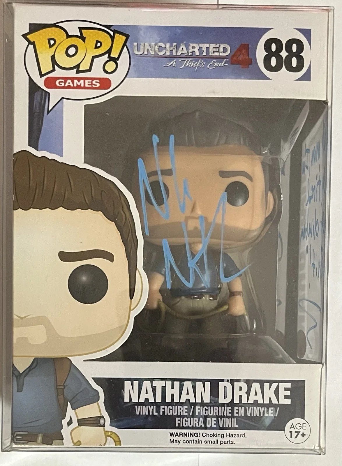 Nolan North — Nolan North Signed Nathan Drake Uncharted Funko Pop With Quote w/ JSA COA, изображение 2