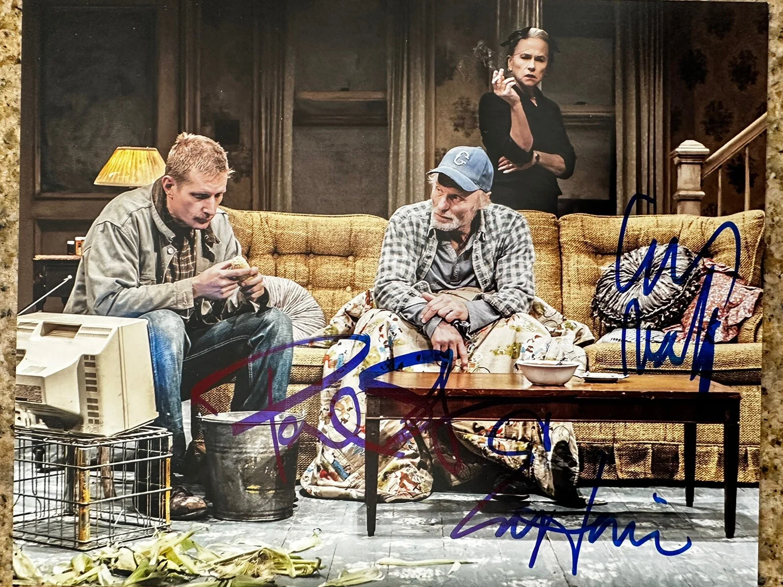 Ed Harris — Ed Harris, Amy Madigan & Paul Sparks Signed Buried Child 8x10 photo. Broadway