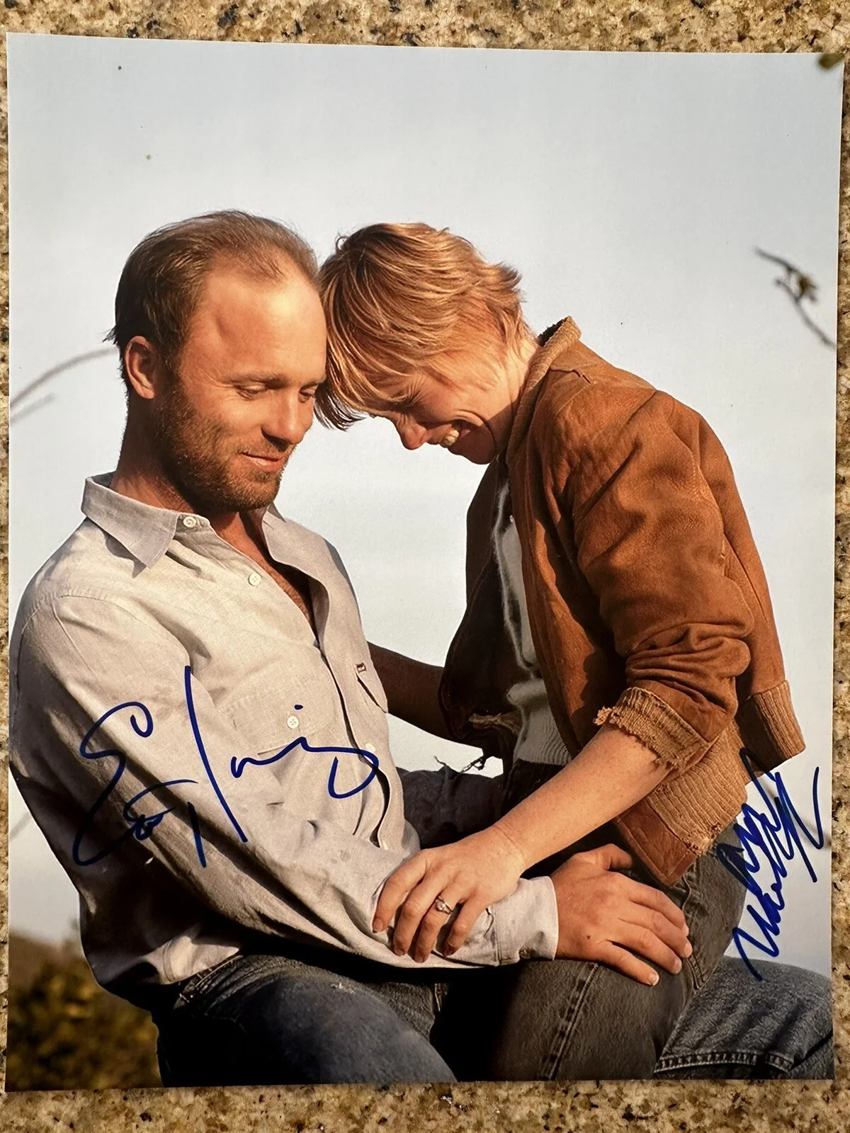 Ed Harris — Ed Harris & Amy Madigan signed 8x10 photo in Person Proof. Westworld