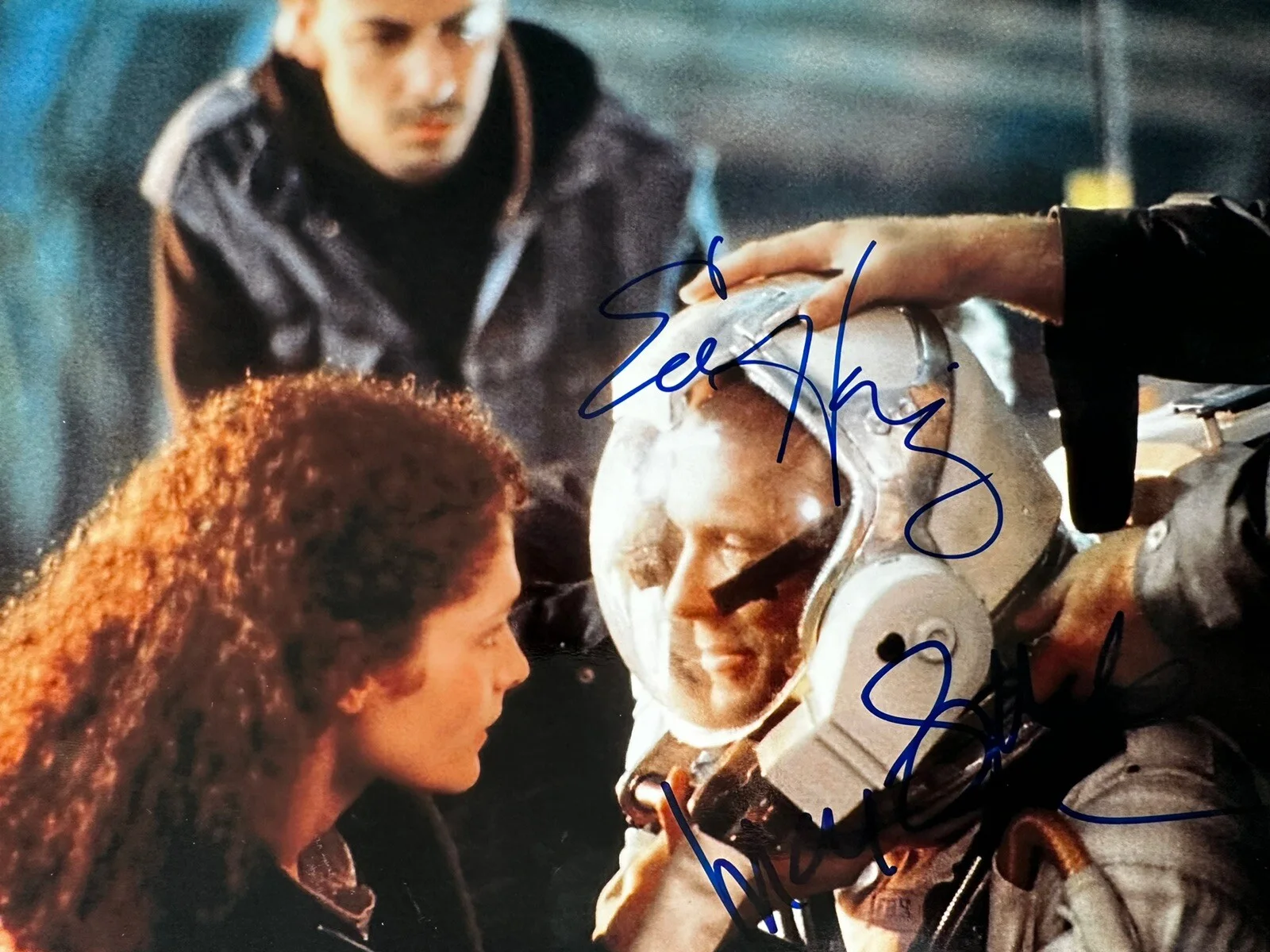 Ed Harris — Ed Harris & Mary Elizabeth Mastrantonio Signed James Cameron’ Abyss 8x10 photo