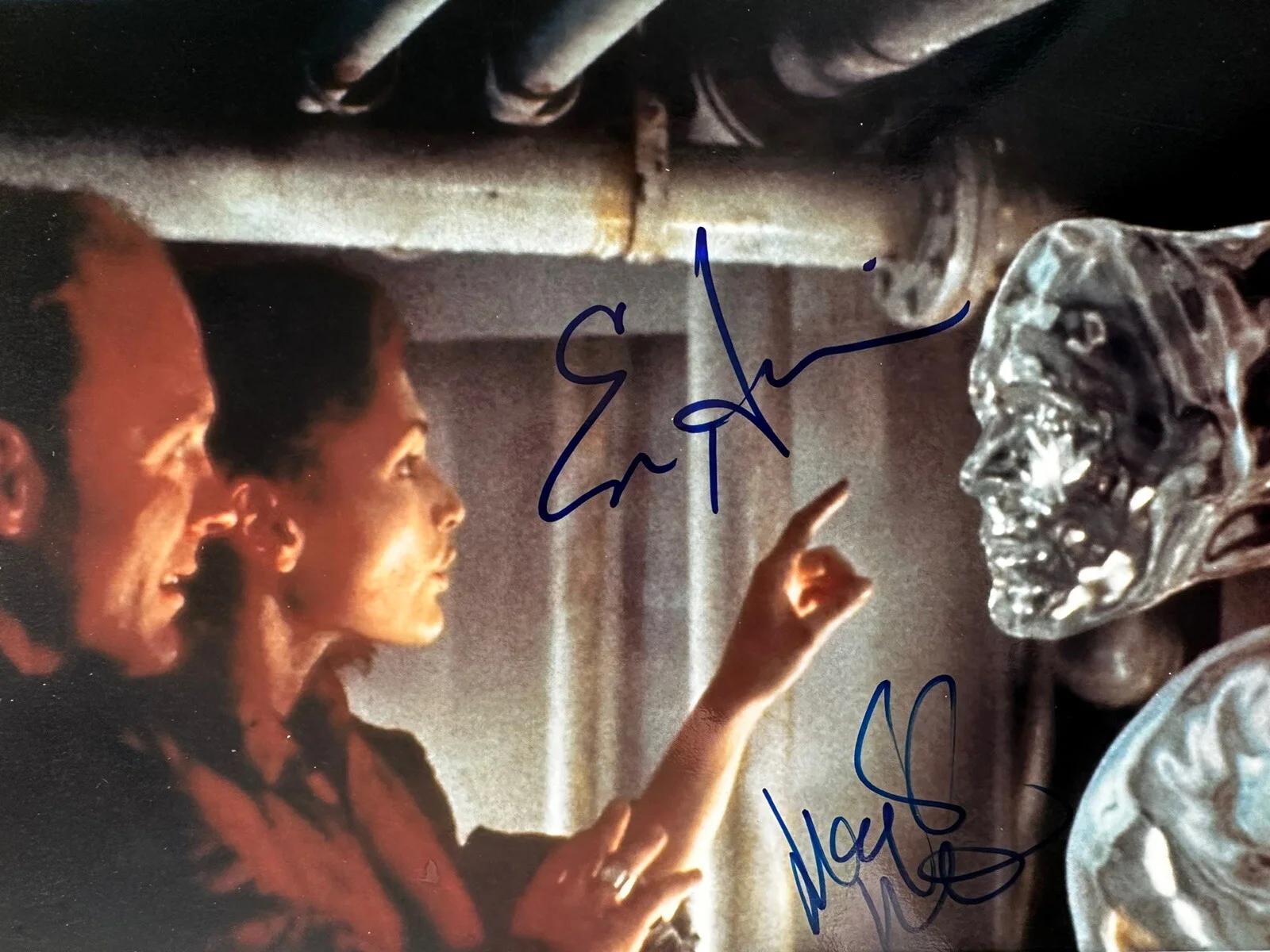 Ed Harris — Ed Harris & Mary Elizabeth Mastrantonio Signed James Cameron’ Abyss 8x10 photo