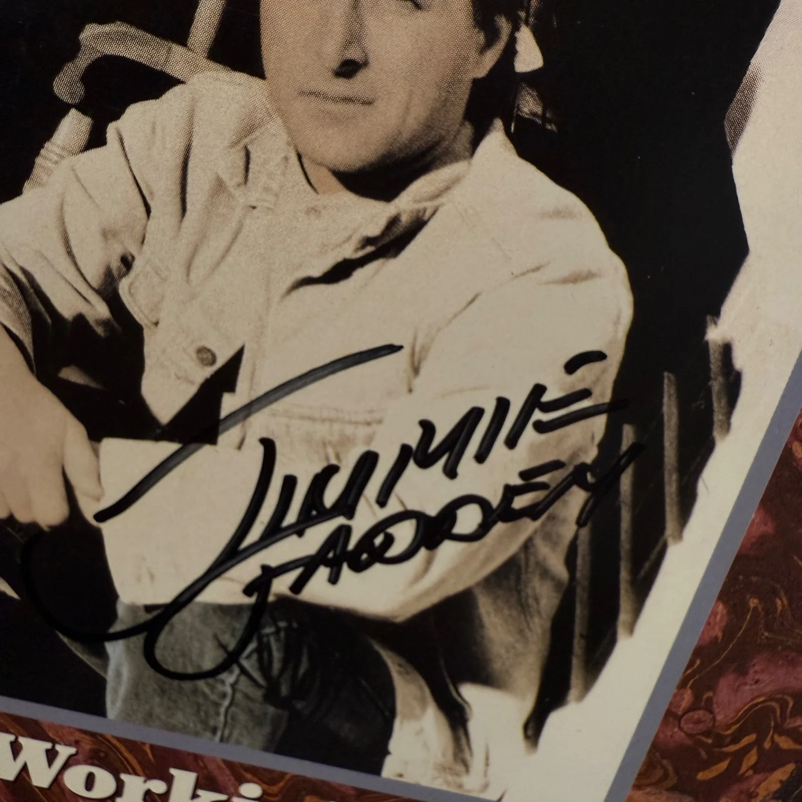 NITTY GRITTY DIRT BAND "Workin' Band" AUTOGRAPHED TO MIRO by 4 - PROMO STAMP NM!, изображение 4