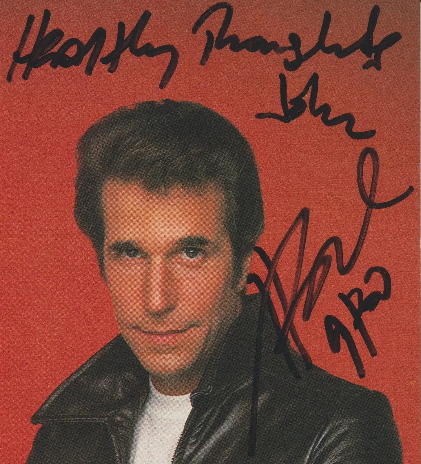 Henry Winkler — HENRY WINKLER, Fonzi, "The Fonz" signed 4x6 Happy Days photo #3 +COA, изображение 2