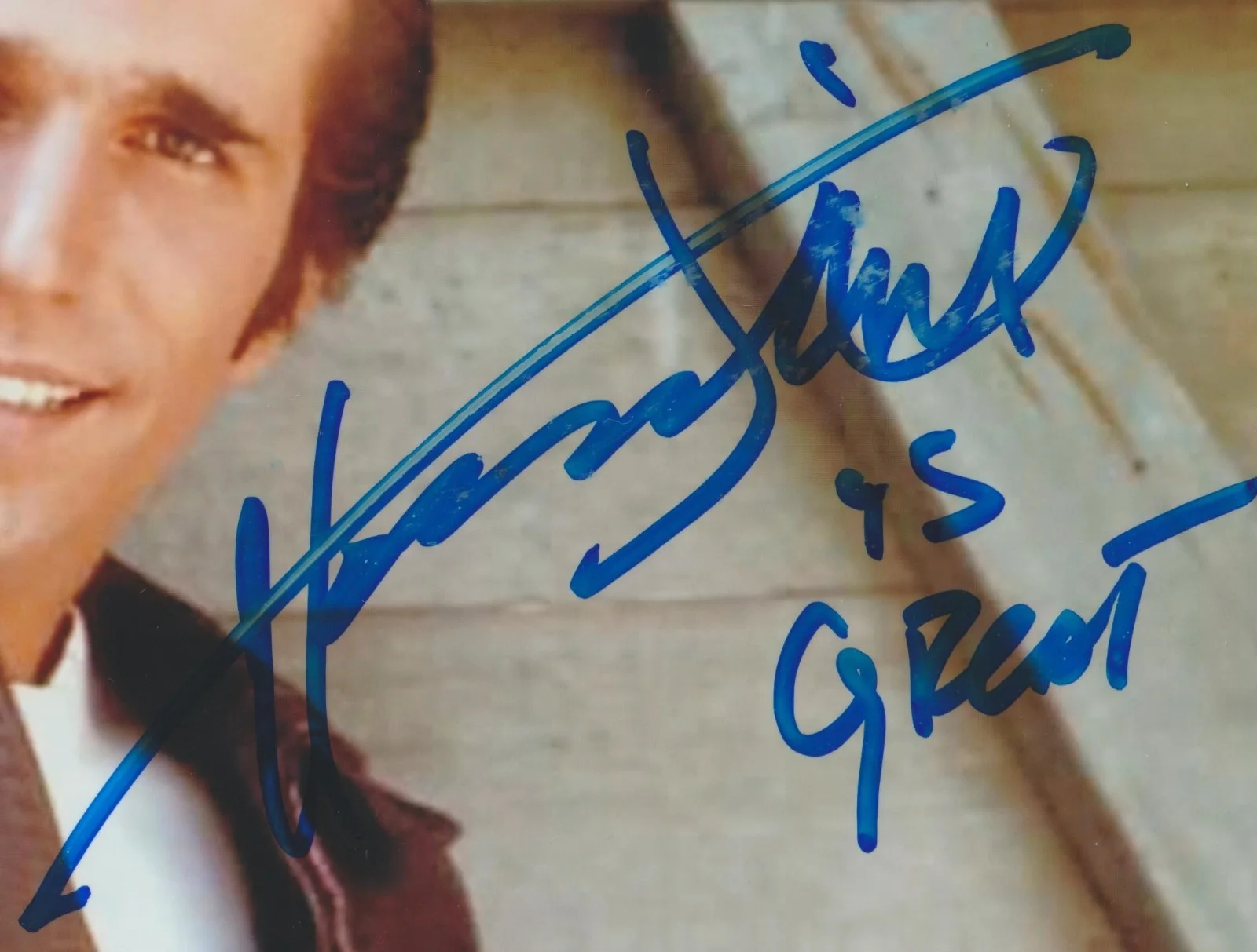 JOHN TRAVOLTA — HENRY WINKLER, Fonzi, "The Fonz" signed 4x6 Happy Days photo #4 with COA, изображение 2