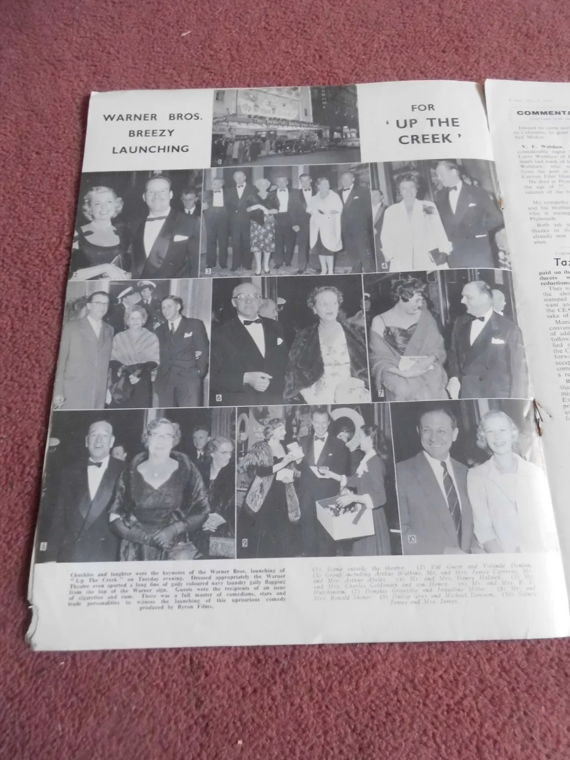 HAMMER FILM, JAN STERLING in 1958 UK trade mag DAILY CINEMA, изображение 3