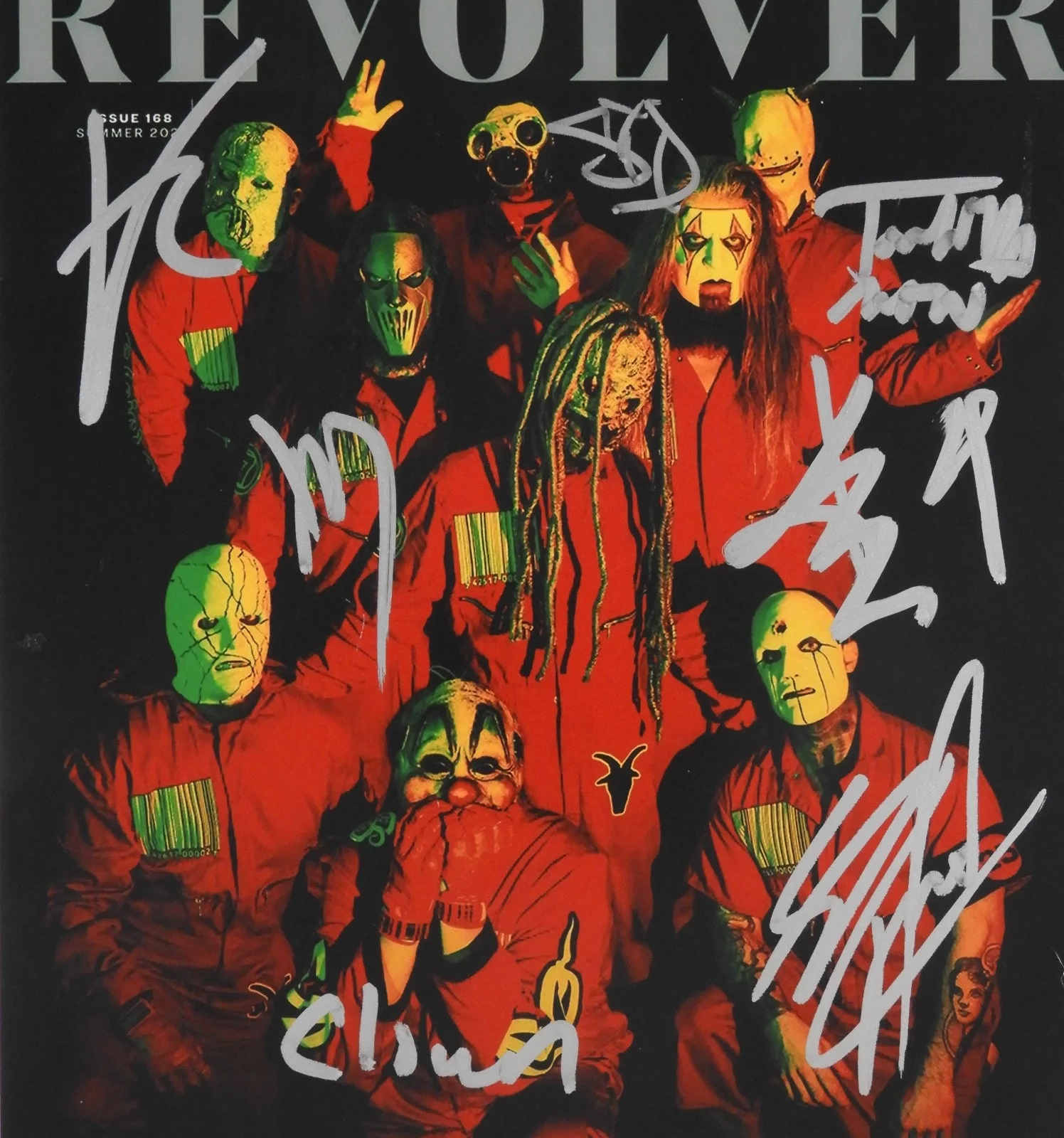 Slipknot Autograph Signed JSA Photo 8 x 10 Sid Wilson Wienberg Clown 7 Sigs!, image 2
