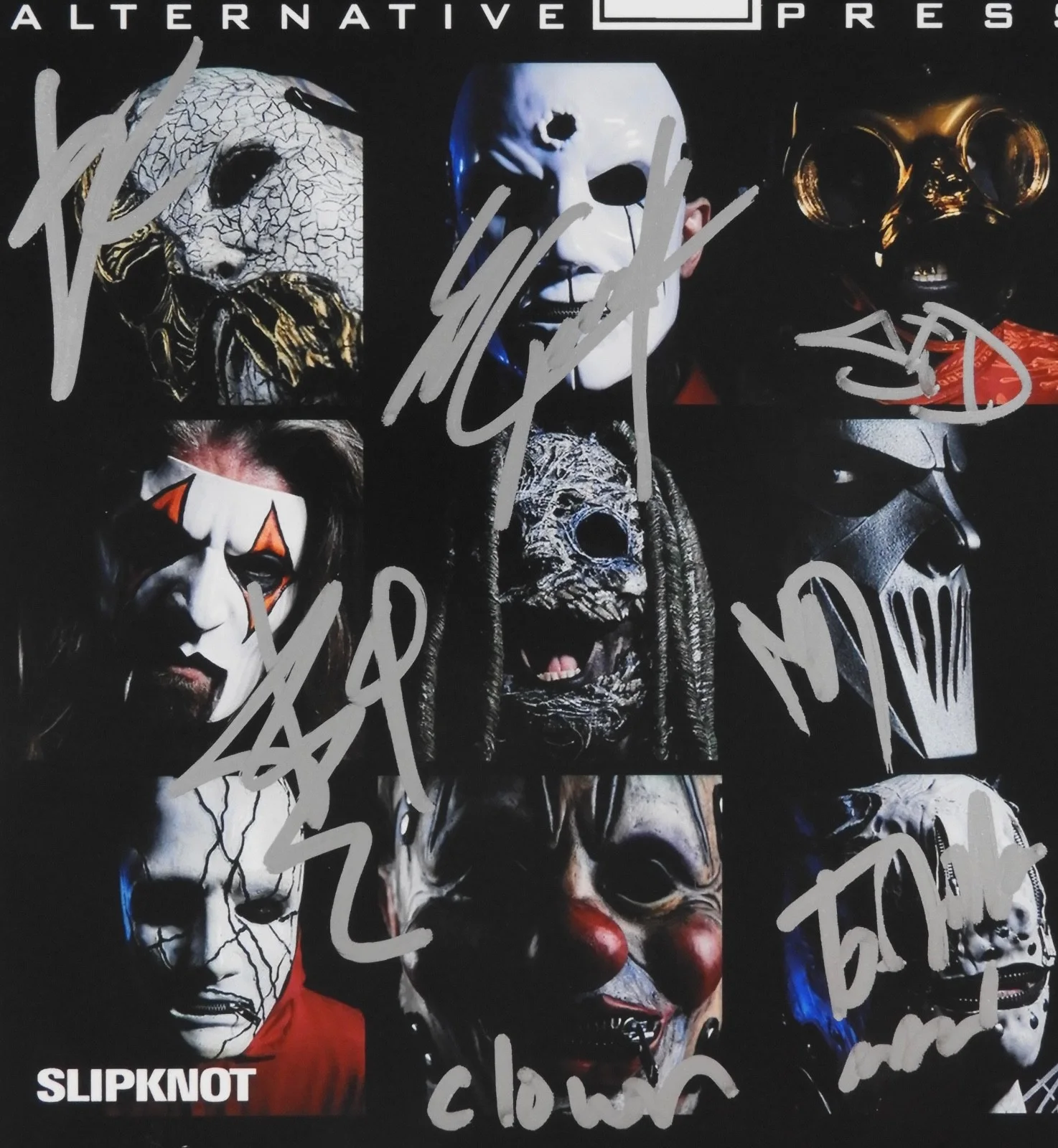 Slipknot Autograph Signed JSA Photo 8 x 10 Sid Wilson Wienberg Clown 7 Sigs!, изображение 2