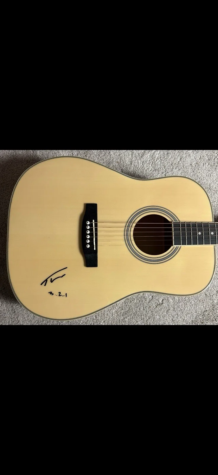 Tucker Wetmore Signed Autographed/ Inscribed “3..2..1” Acoustic Guitar, изображение 2
