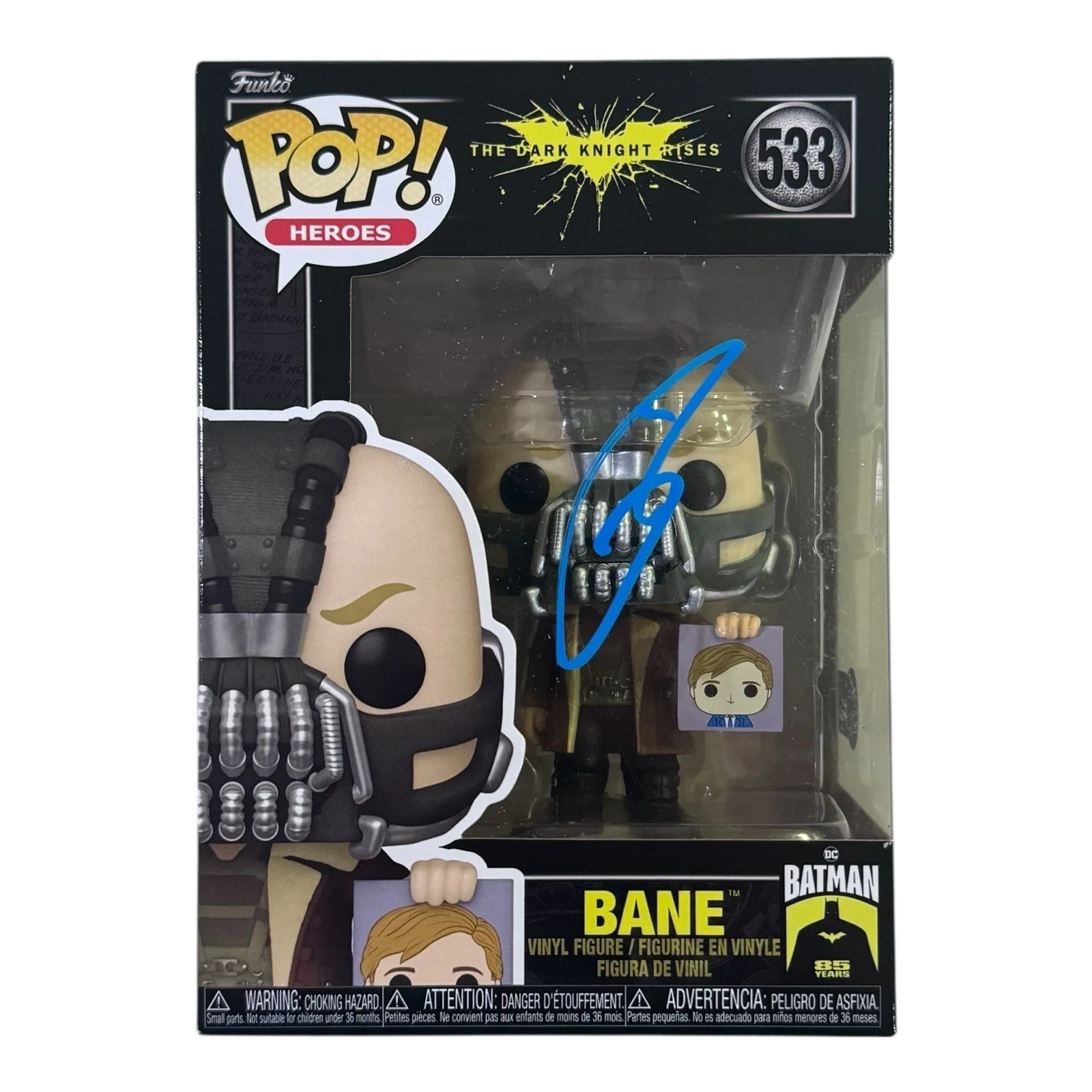 Tom Hardy — Tom Hardy Signed The Dark Knight Rises Bane Funko Pop 533 Autograph Batman BAS, изображение 3