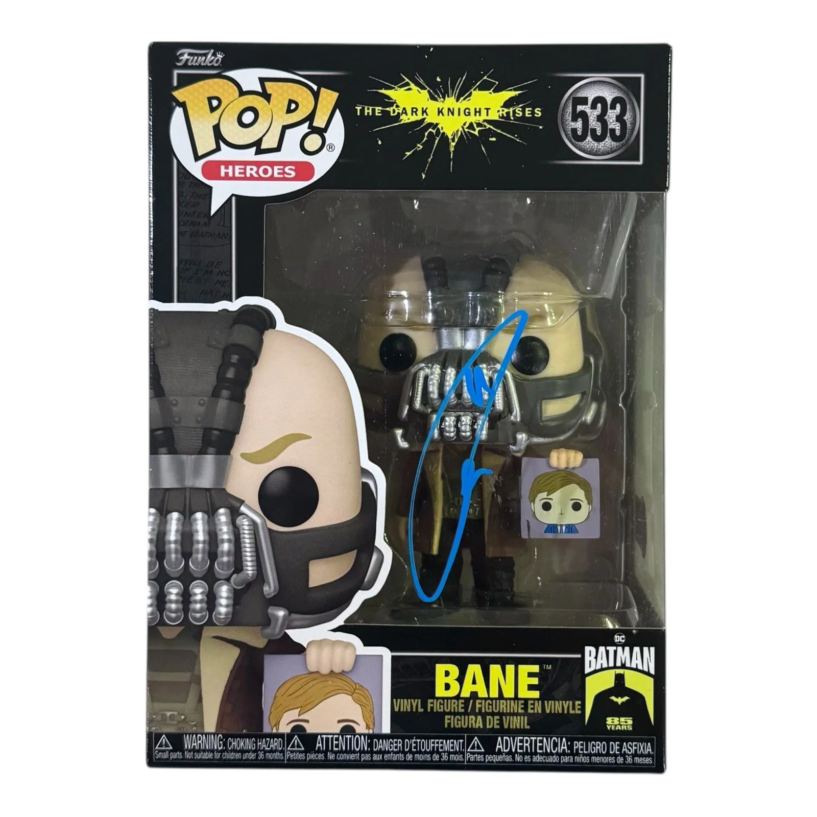 Tom Hardy — Tom Hardy Signed The Dark Knight Rises Bane Funko Pop 533 Autograph Batman BAS, изображение 5