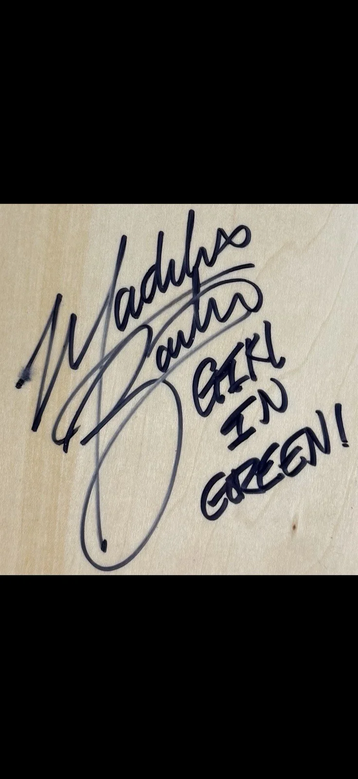 Maddox Batson Autographed / Inscribed “Girl In Green” Acoustic Guitar, изображение 3