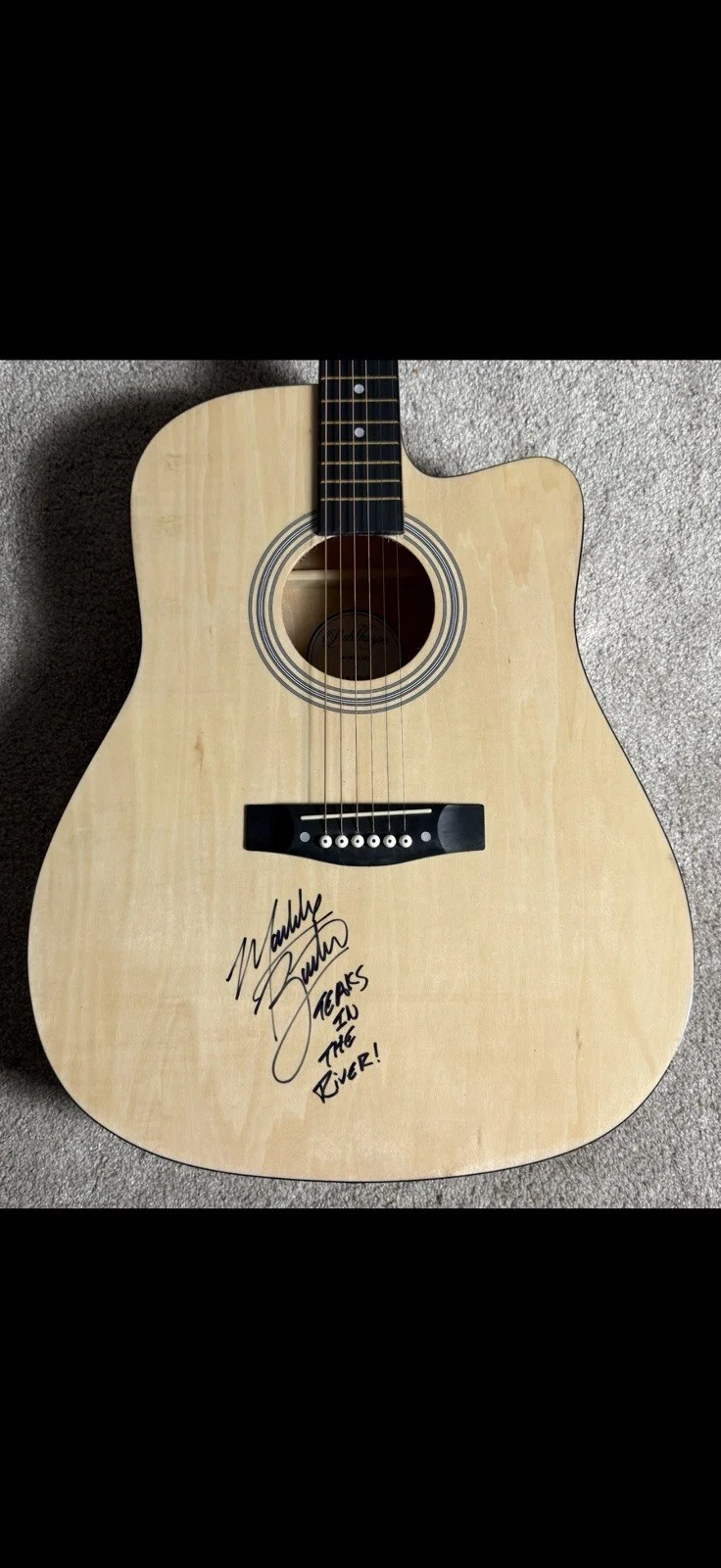 Maddox Batson Autographed / Inscribed “Tears In The River” Acoustic Guitar, изображение 2