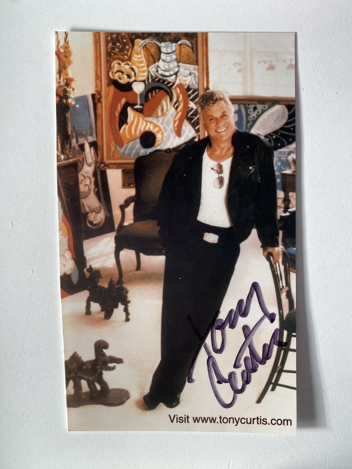 Tony Curtis — Tony Curtis Signed Photo Autograph Best Actor Artist Some Like It Hot BAS
