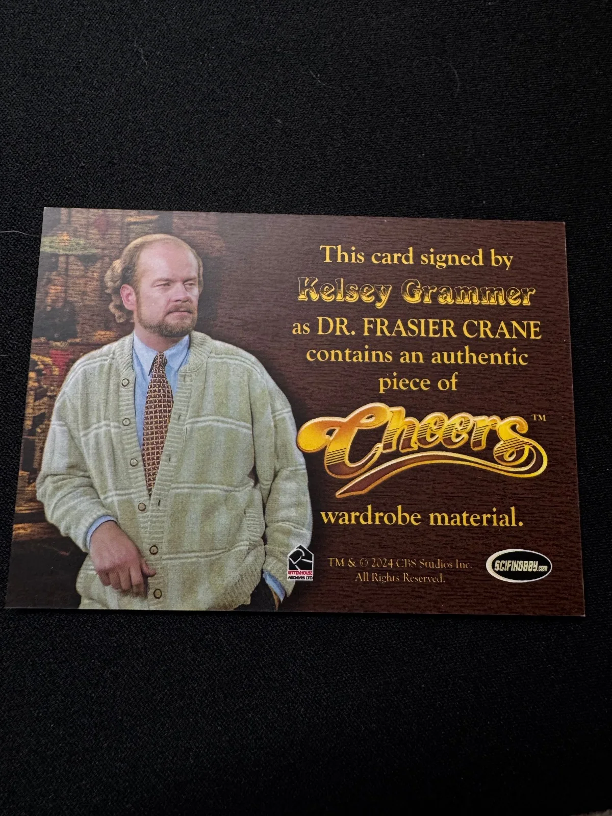 Kelsey Grammer — Kelsey Grammer signed Cheers wardrobe card, image 2