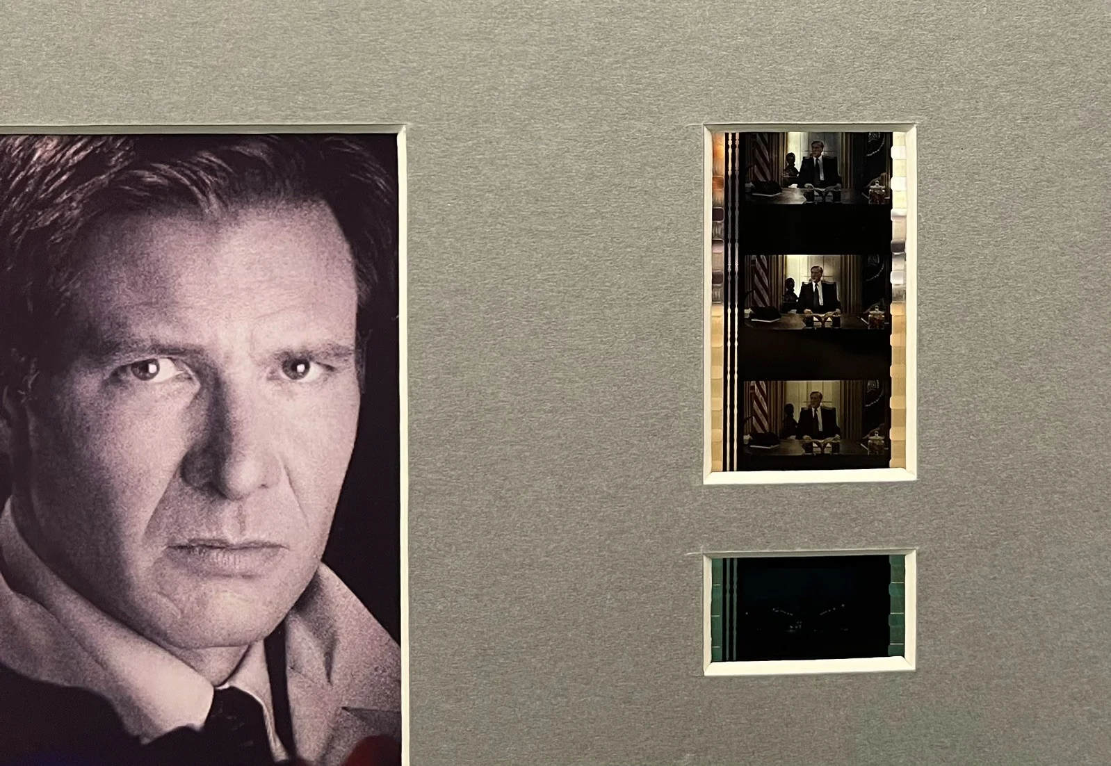 CLEAR AND PRESENT DANGER. Harrison Ford 35mm Film Cell MOUNTED Display, изображение 3
