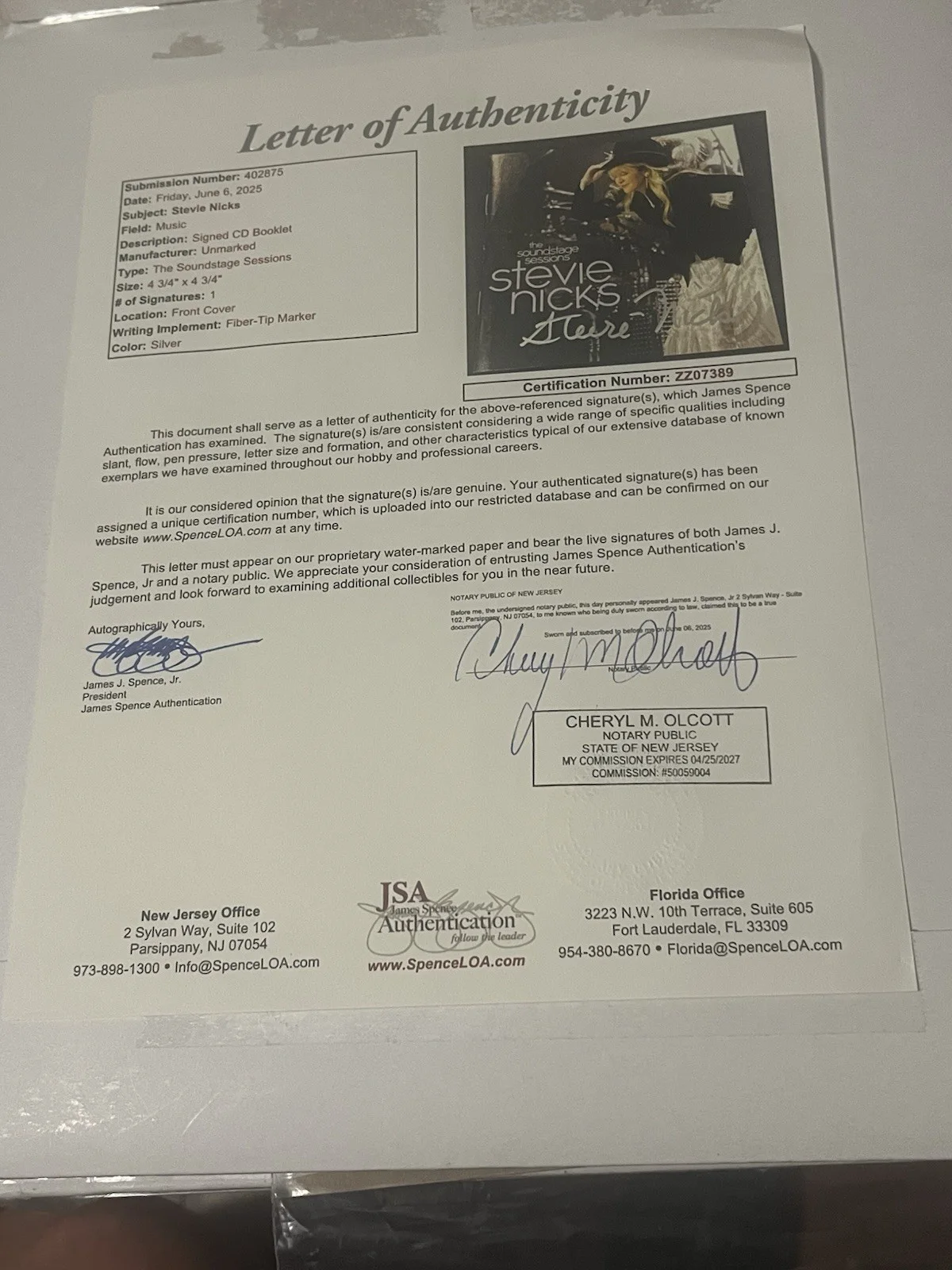 Fleetwood Mac Signed Framed 26”X20” 5X JSA Letters Nicks 2X McVies Buck Mick !!, изображение 5