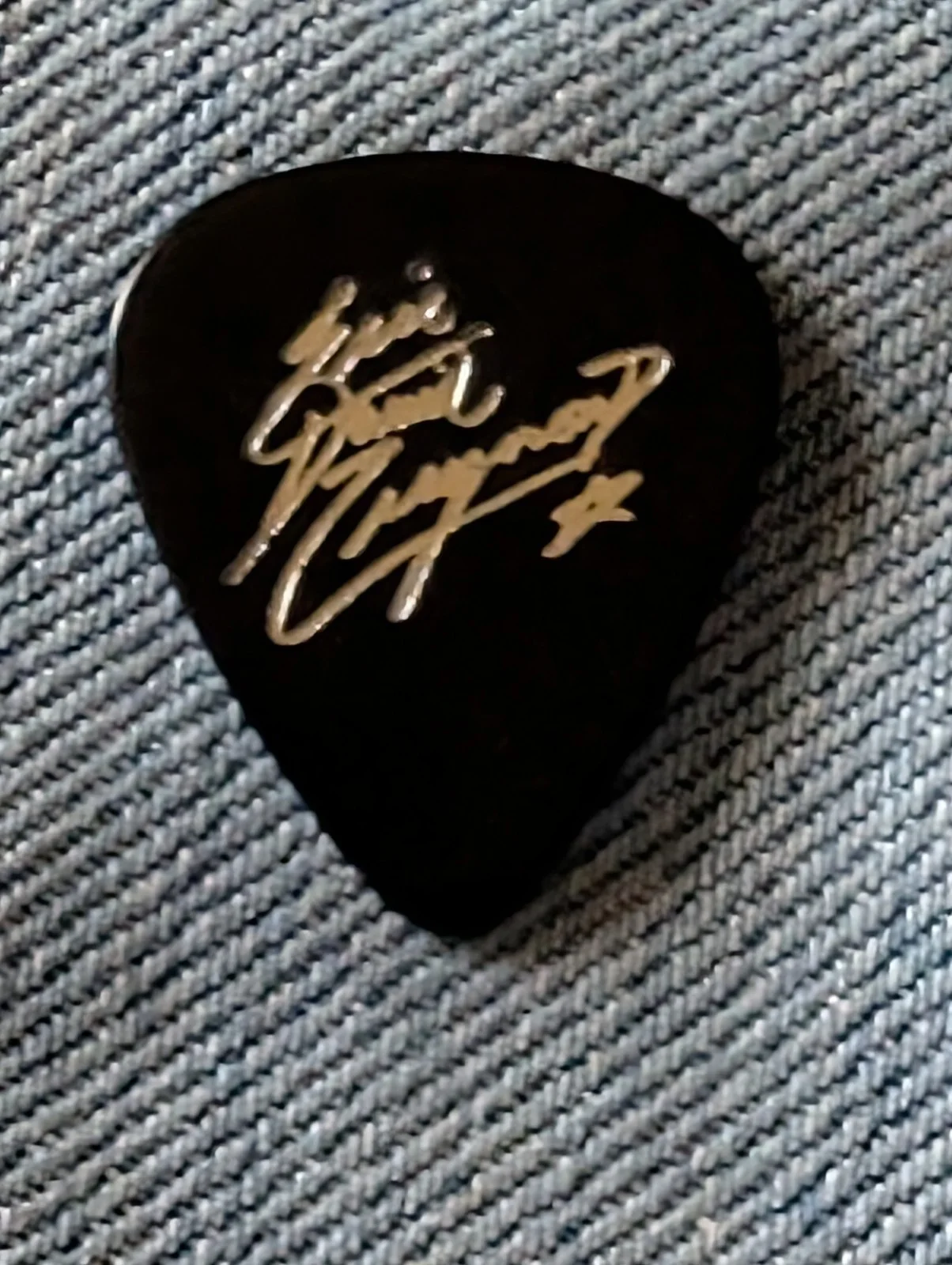 Eric Ziegmont TANTRIC Guitar Pick - Tour Issue Printed Signature - Black/Silver, image 2