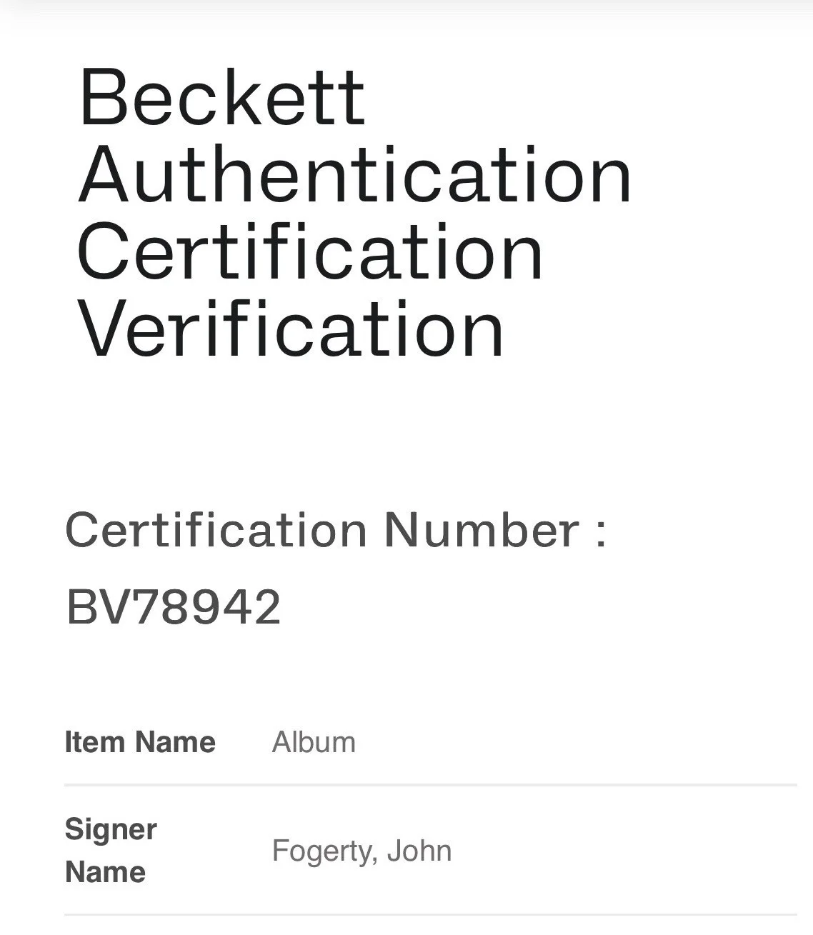 JOHN FOGERTY SIGNED LEGACY ALBUM CREEDENCE CLEARWATER REVIVAL BAS COA AUTOGRAPH, изображение 5