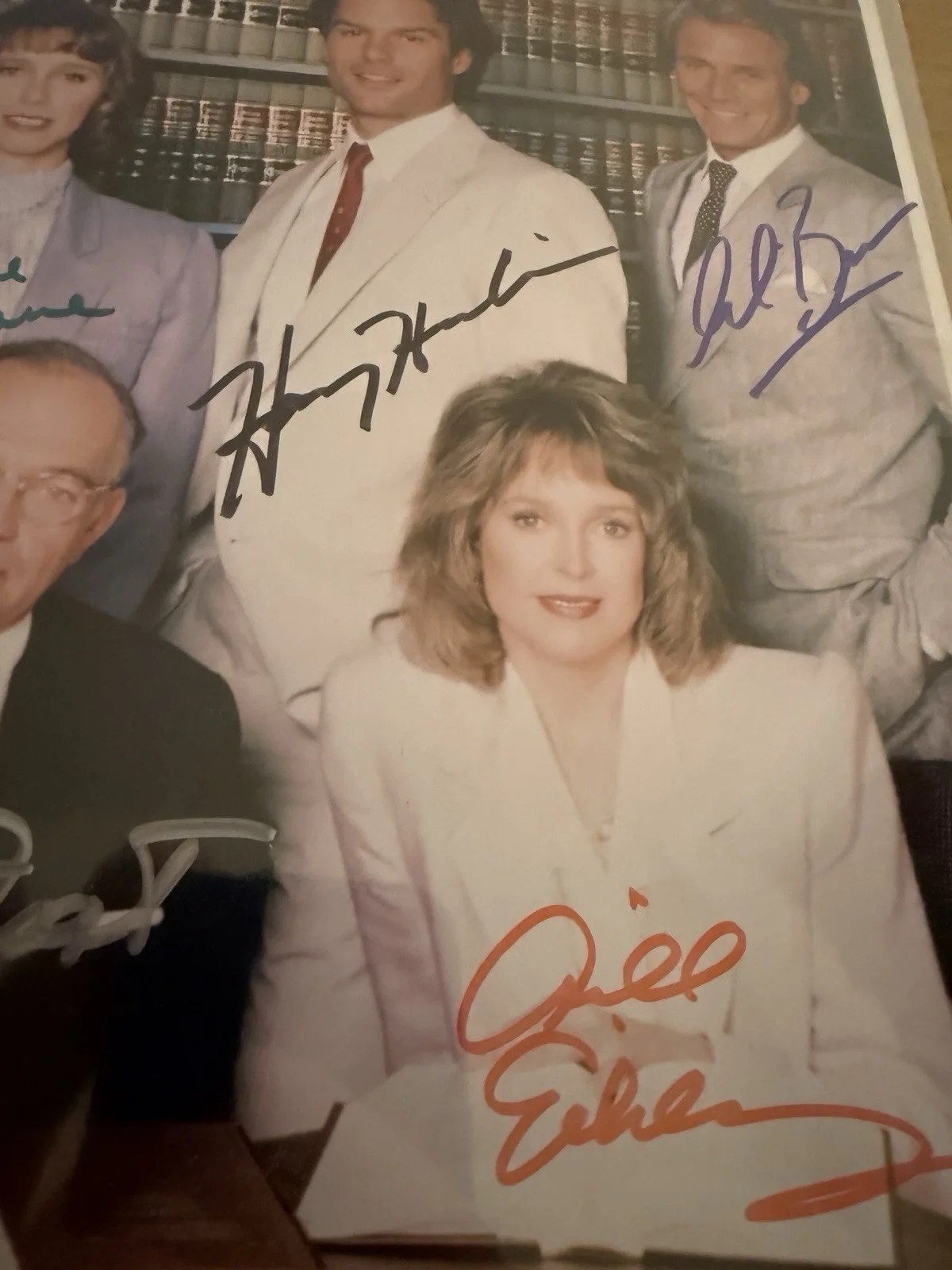 Corbin Bernsen, Richard Dysart, Jill Eikenberry, Harry Hamlin, Al — LA Law Cast Signed Autograph 8x10 Color Photo - Harry Hamlin Corbin Bernsen, изображение 4