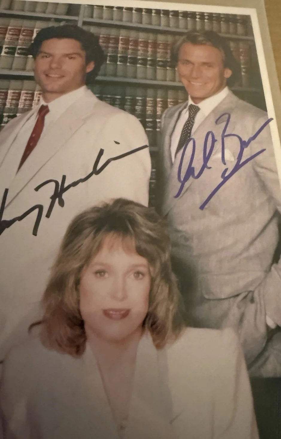 Corbin Bernsen, Richard Dysart, Jill Eikenberry, Harry Hamlin, Al — LA Law Cast Signed Autograph 8x10 Color Photo - Harry Hamlin Corbin Bernsen, изображение 5