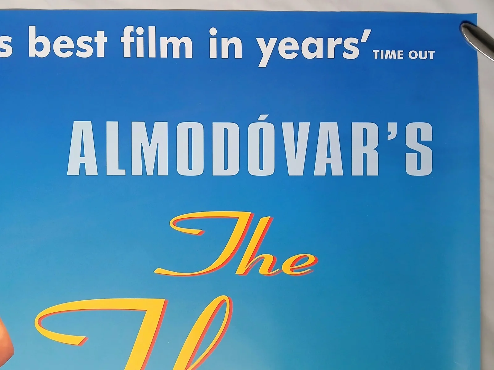 THE FLOWER OF MY SECRET (1995) rolled original UK quad poster - Pedro Almodovar, изображение 3