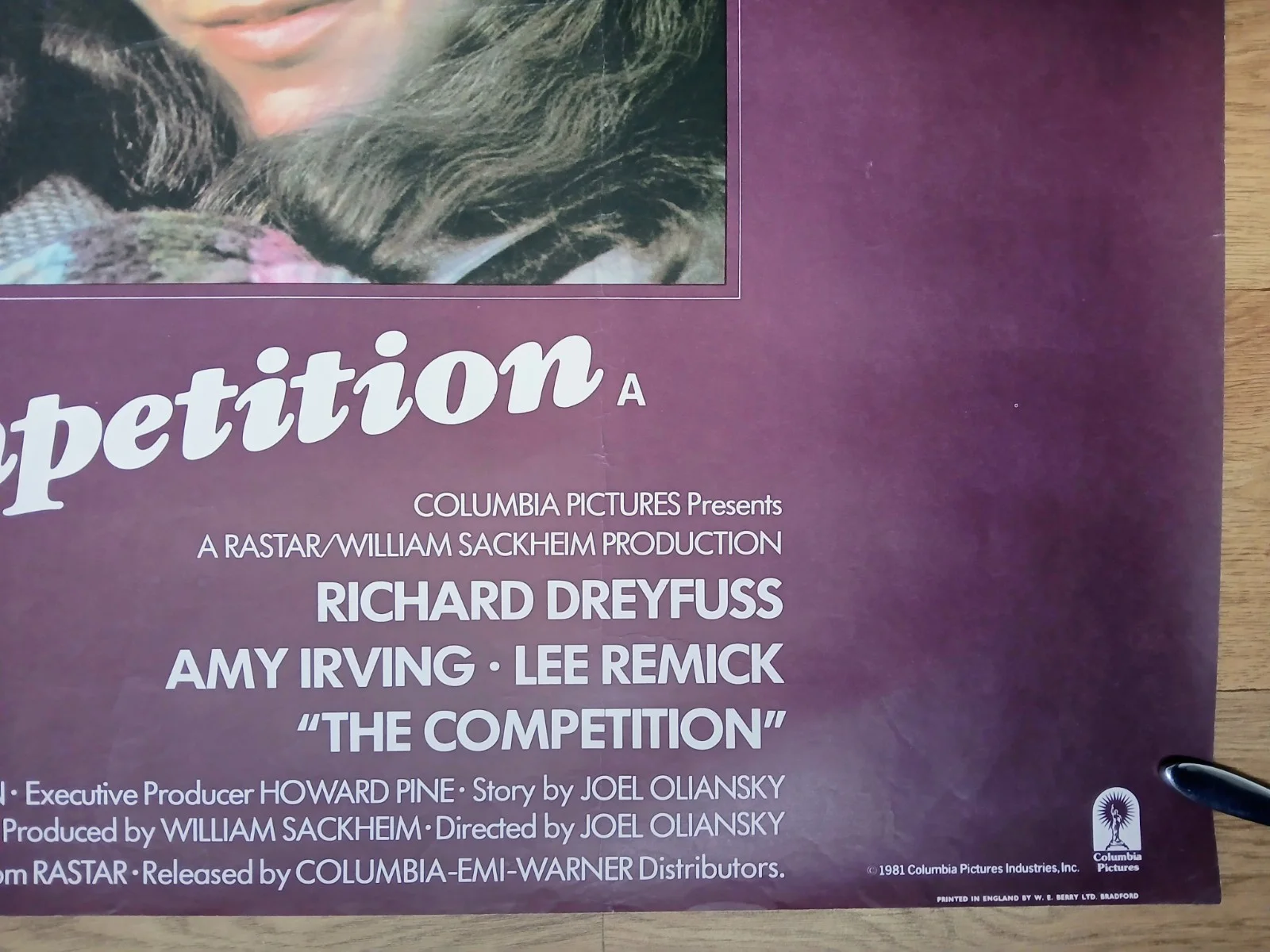 THE COMPETITION (1980) original UK quad poster - Richard Dreyfuss, Amy Irving, image 5
