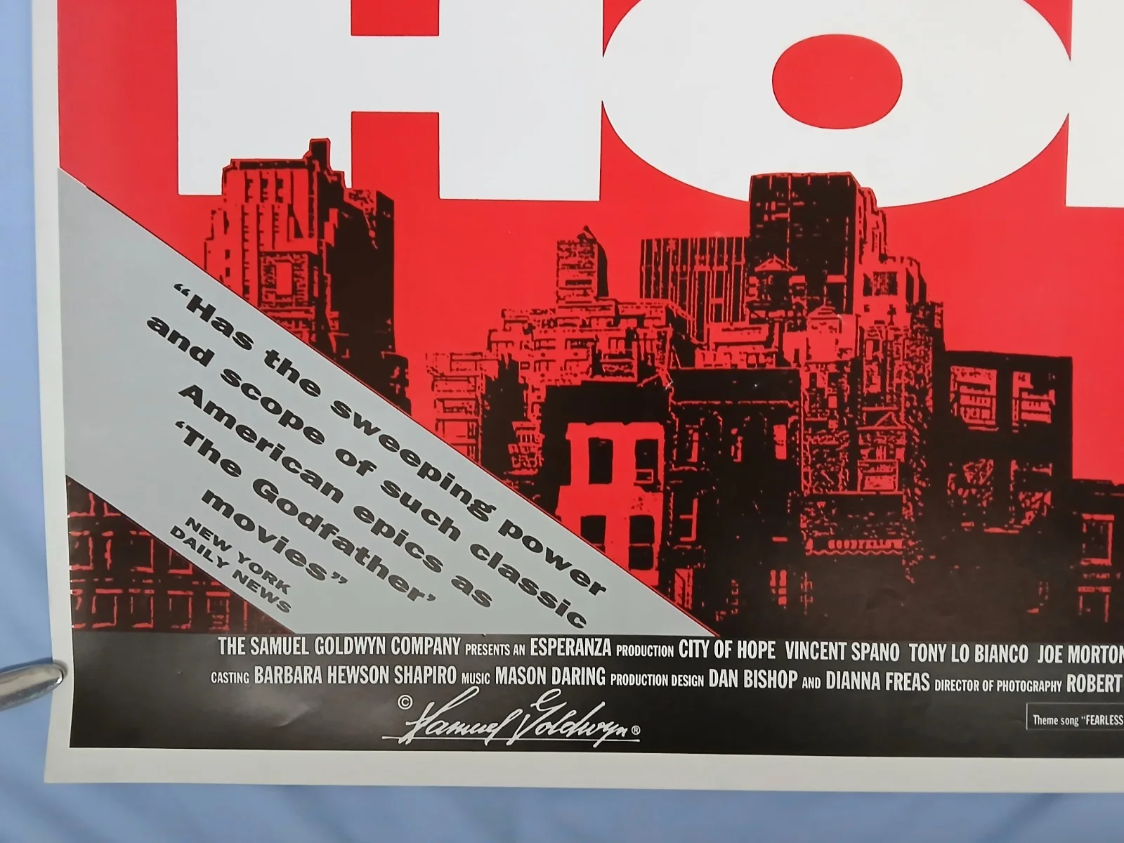 CITY OF HOPE (1991) rolled original UK quad poster -John Sayles, изображение 4