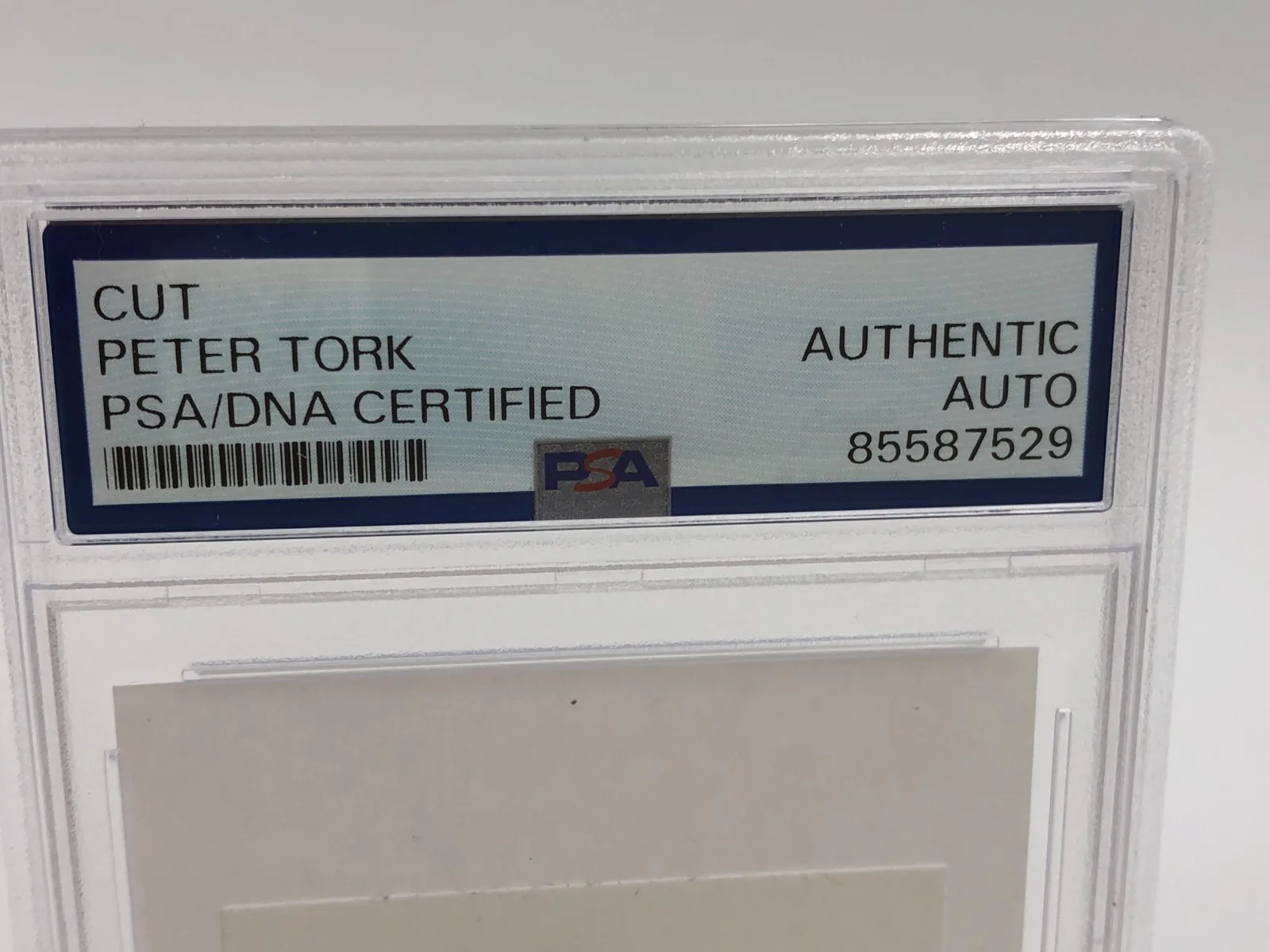 PETER TORK AUTO Signed PSA AUTHENTIC Index Card Music THE MONKEES, image 2