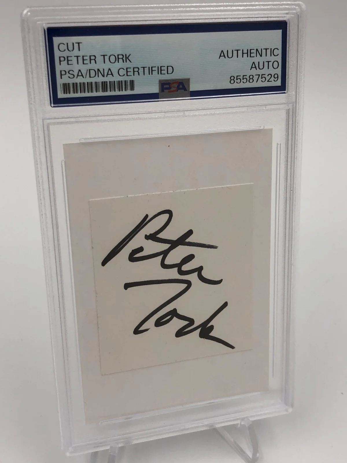 PETER TORK AUTO Signed PSA AUTHENTIC Index Card Music THE MONKEES, image 3