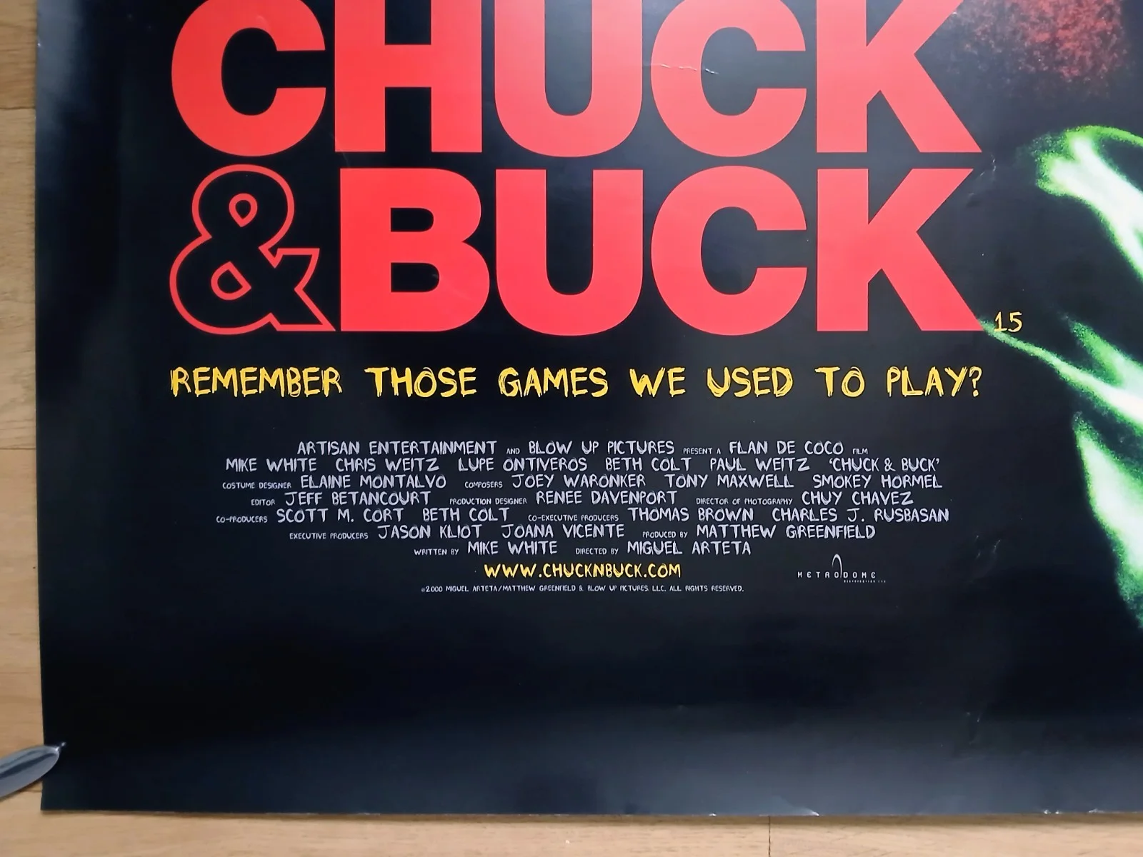 CHUCK & BUCK (2000) rolled original UK quad poster - Miguel Arteta black comedy, изображение 4