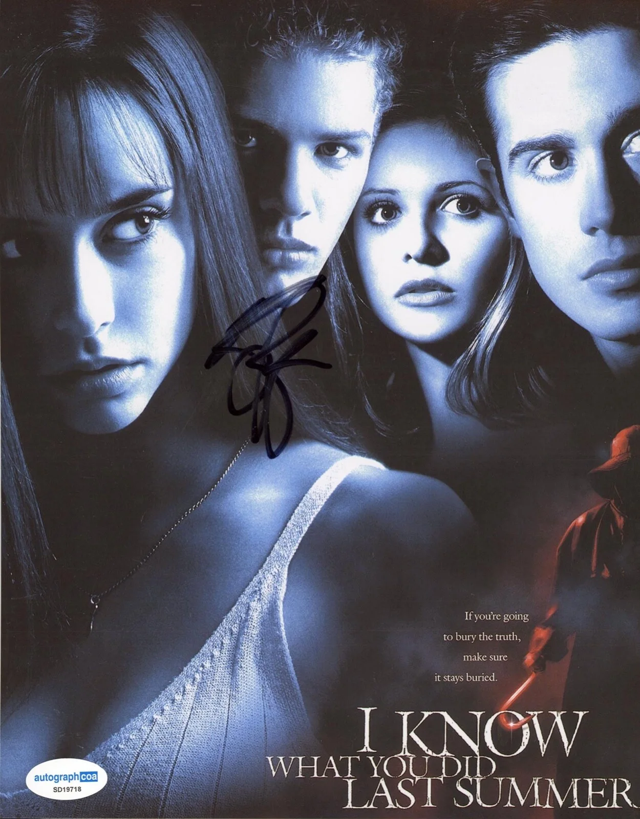RYAN PHILLIPPE — Ryan Phillippe signed "I KNOW WHAT DID LAST SUMMER" 8x10 Photo EXCT PROOF e ACOA, image 4