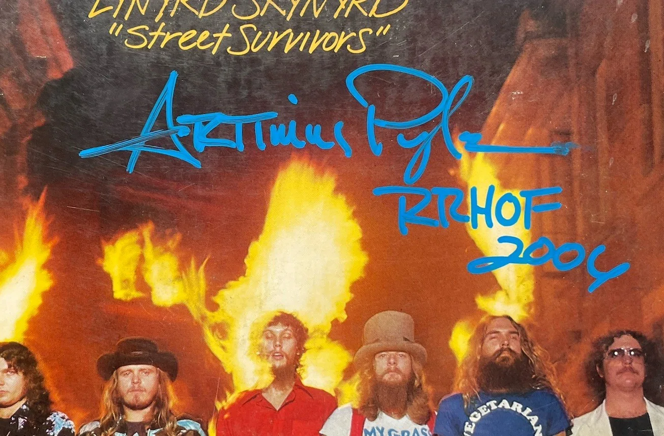 Artimus Pyle Signed Lynyrd Skynyrd Original Fire Street Survivors Album JSA, image 2