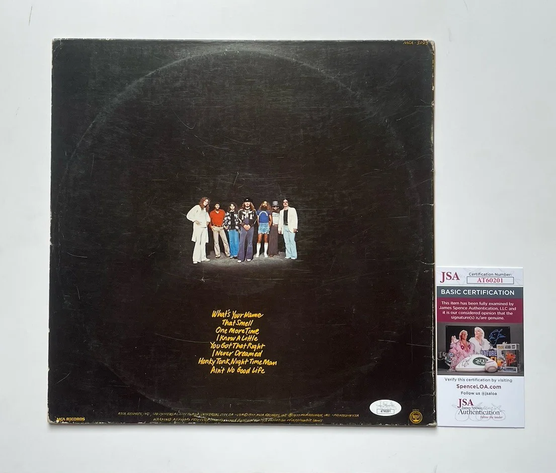 Artimus Pyle Signed Lynyrd Skynyrd Original Fire Street Survivors Album JSA, изображение 3