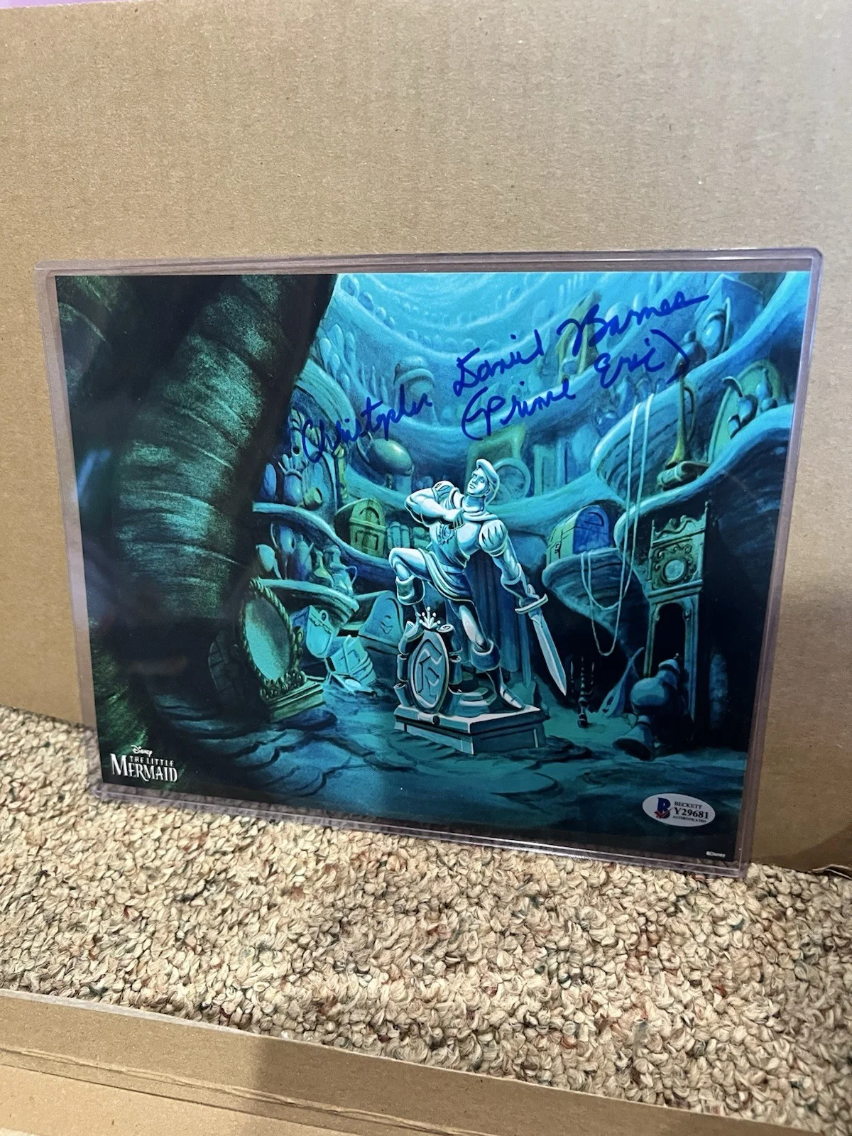 Christopher Daniel Barnes — Christopher Daniel Barnes Signed The Little Mermaid Prince Eric Statue 8x10