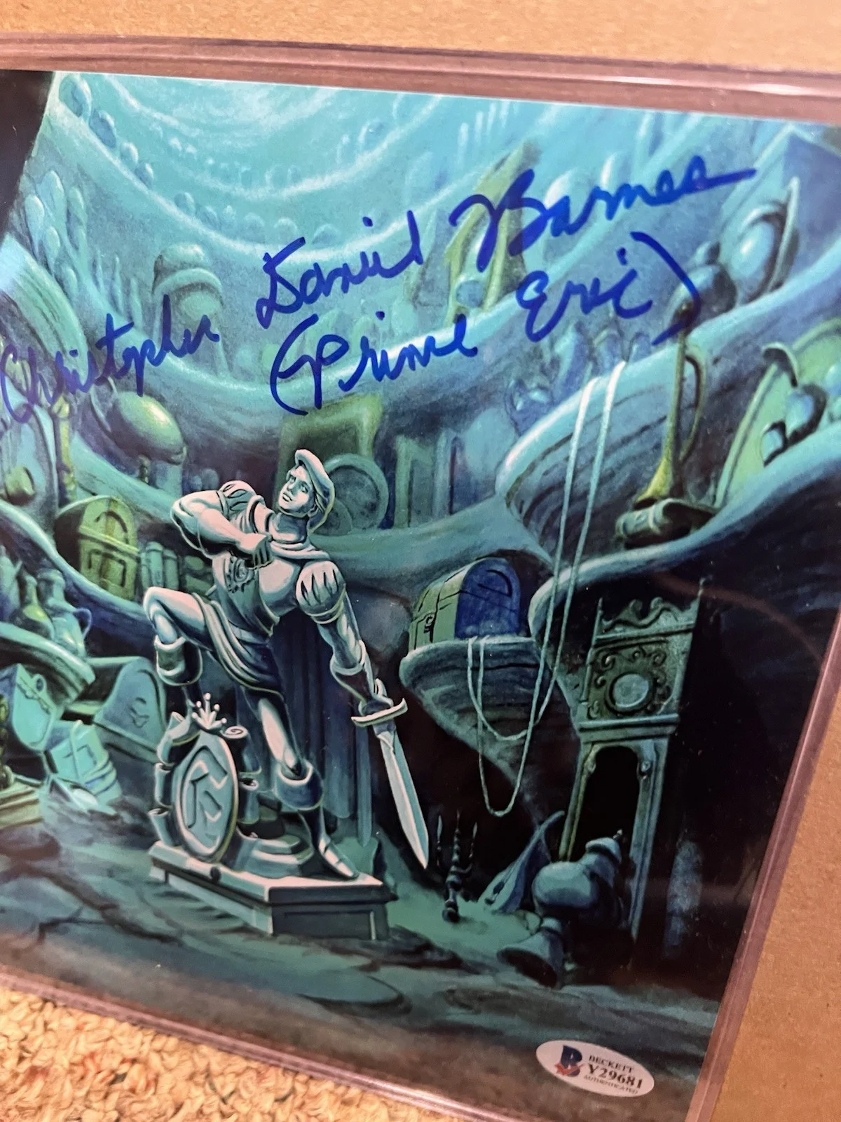 Christopher Daniel Barnes — Christopher Daniel Barnes Signed The Little Mermaid Prince Eric Statue 8x10, image 2