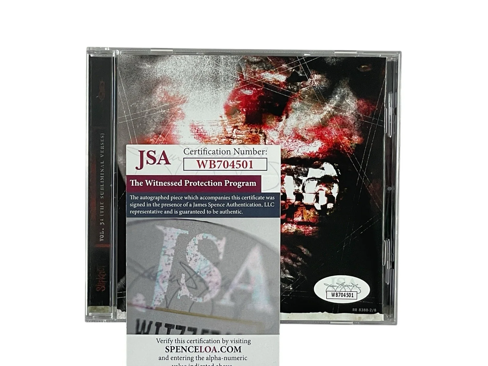 Slipknot Chris Fehn Signed Vol. 3: (The Subliminal Verses) CD JSA Witnessed 🤘, image 3