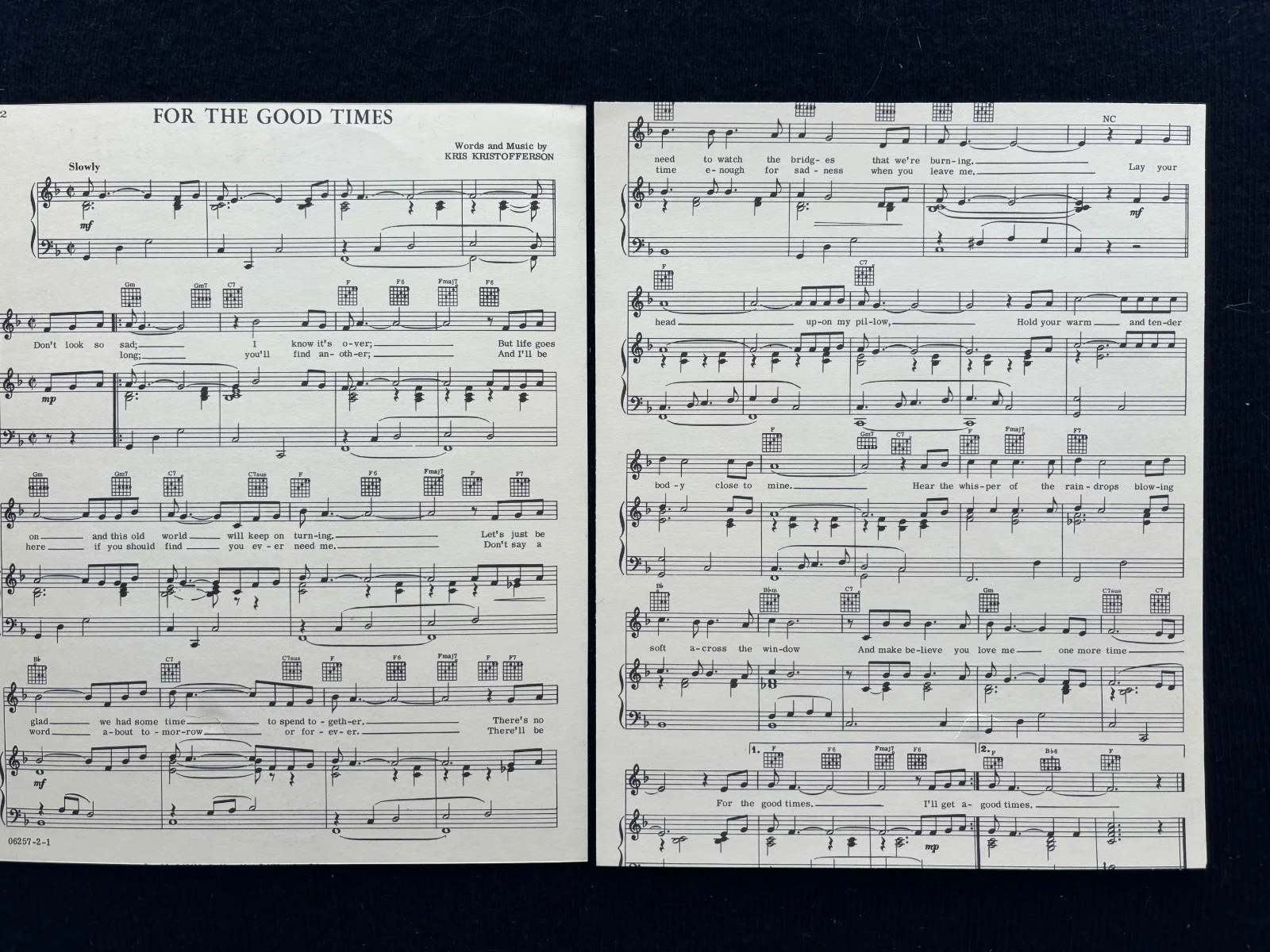 Vintage 5.5 x 4.25 Page Signed by RAY PRICE + "For The Good Times" Song Sheet, изображение 4